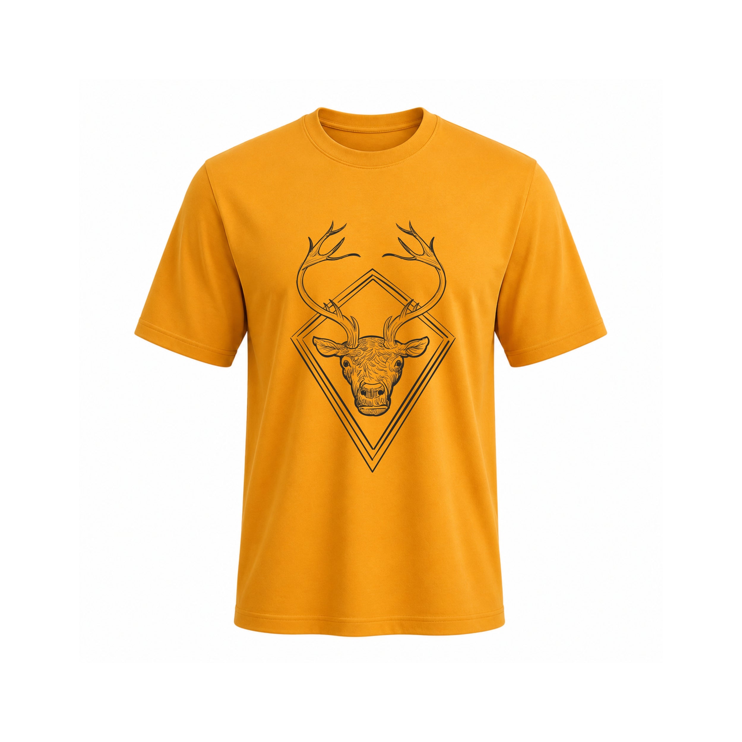 Siiege Deer Head Cotton T-Shirt for Men