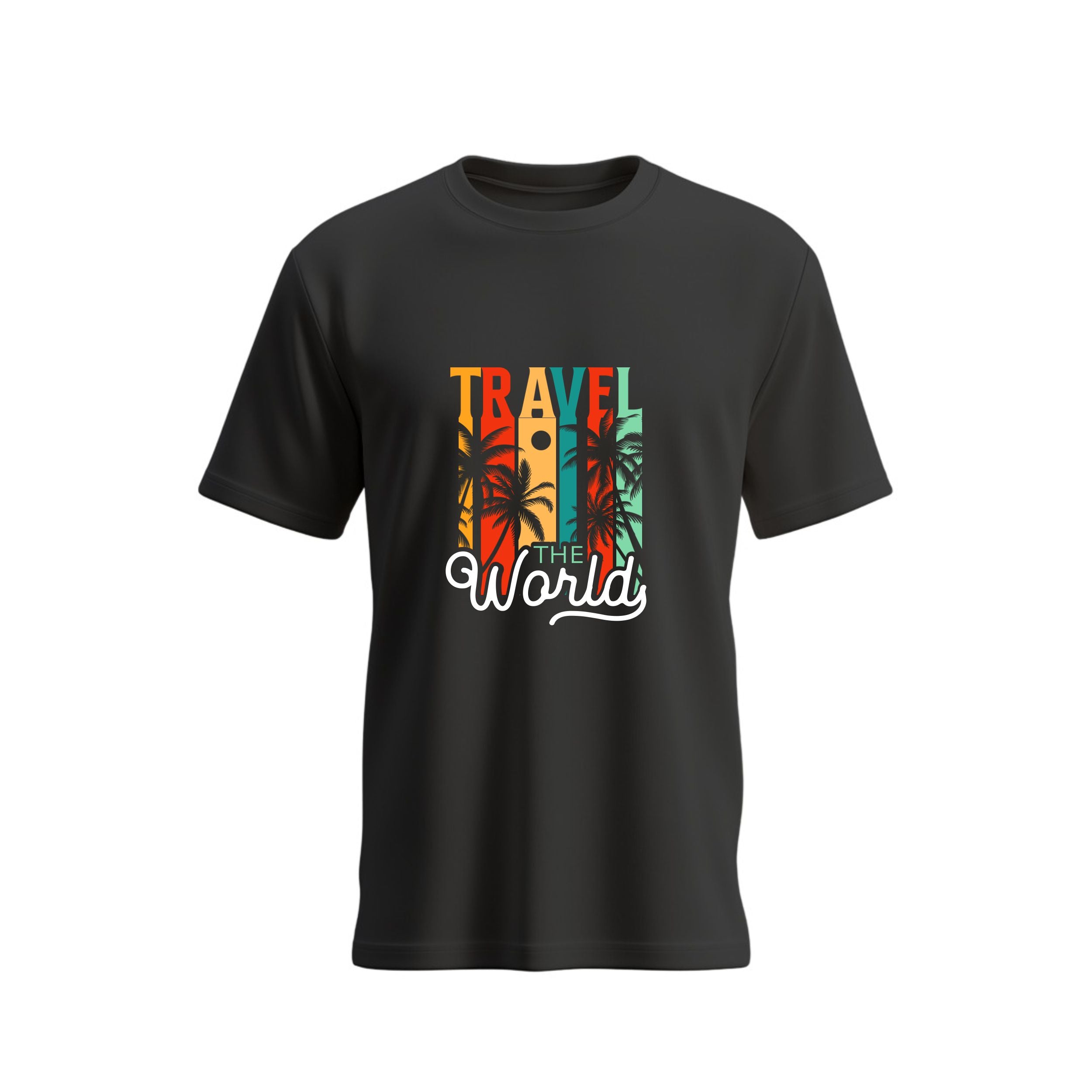 Siiege Travel The World Printed Cotton T-Shirt for Men