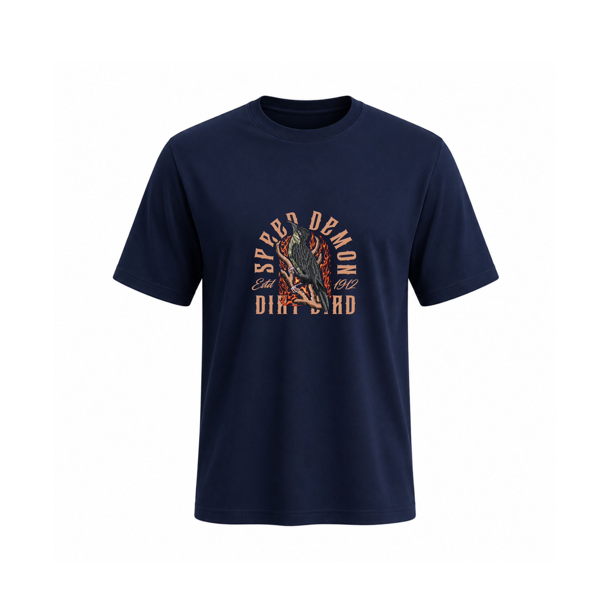 Siiege Sparrow Demon Bird Cotton T-Shirt for Men