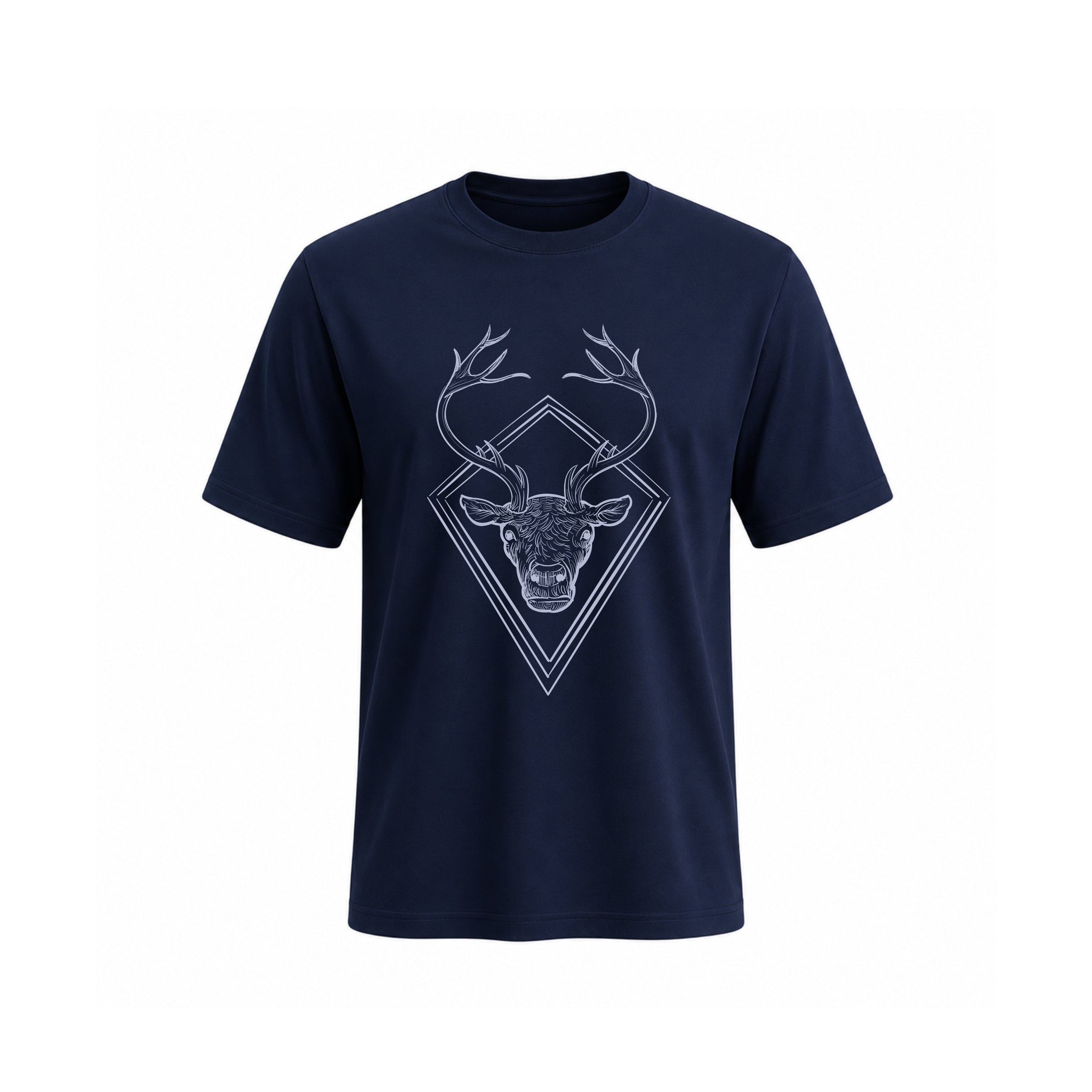 Siiege Deer Head Cotton T-Shirt for Men