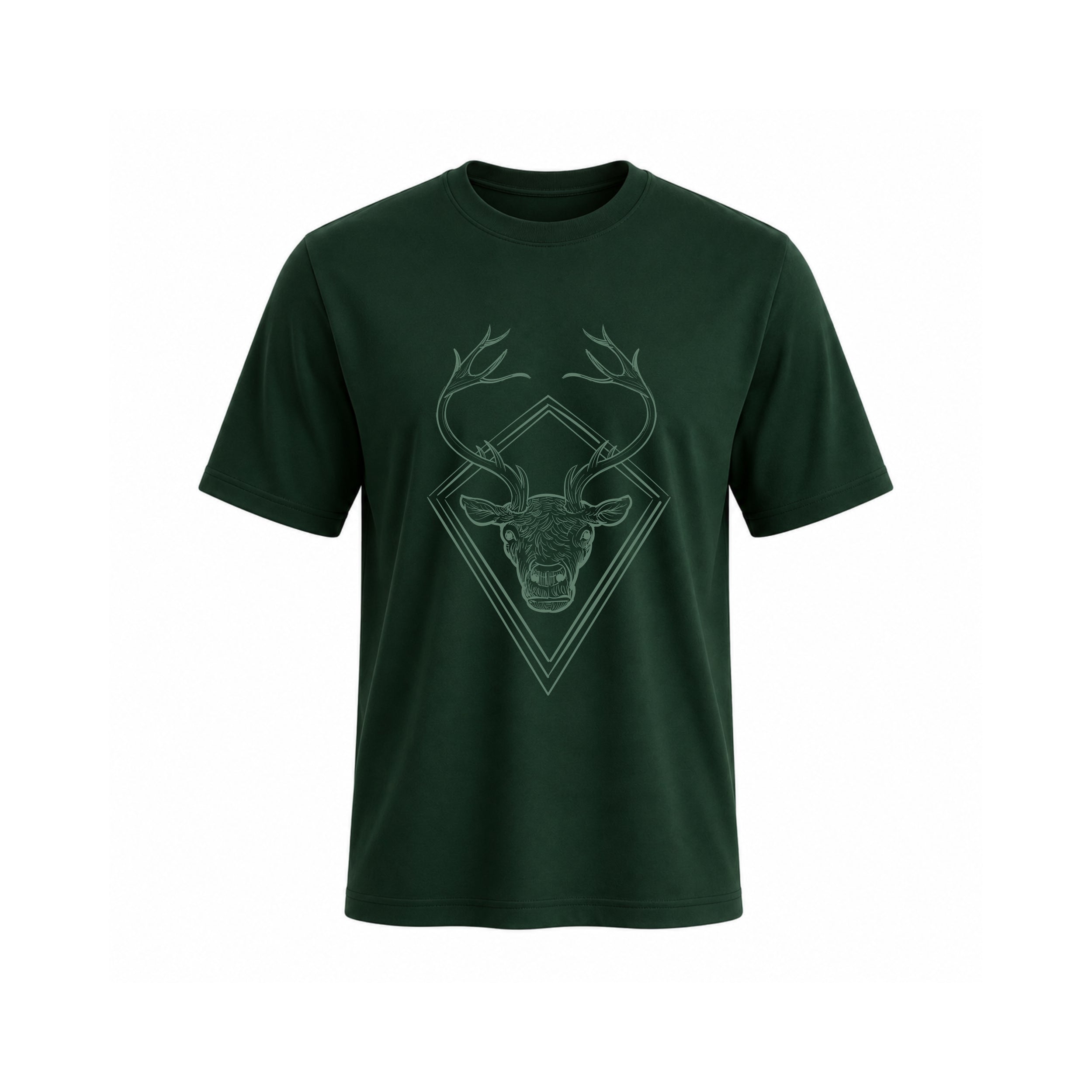 Siiege Deer Head Cotton T-Shirt for Men