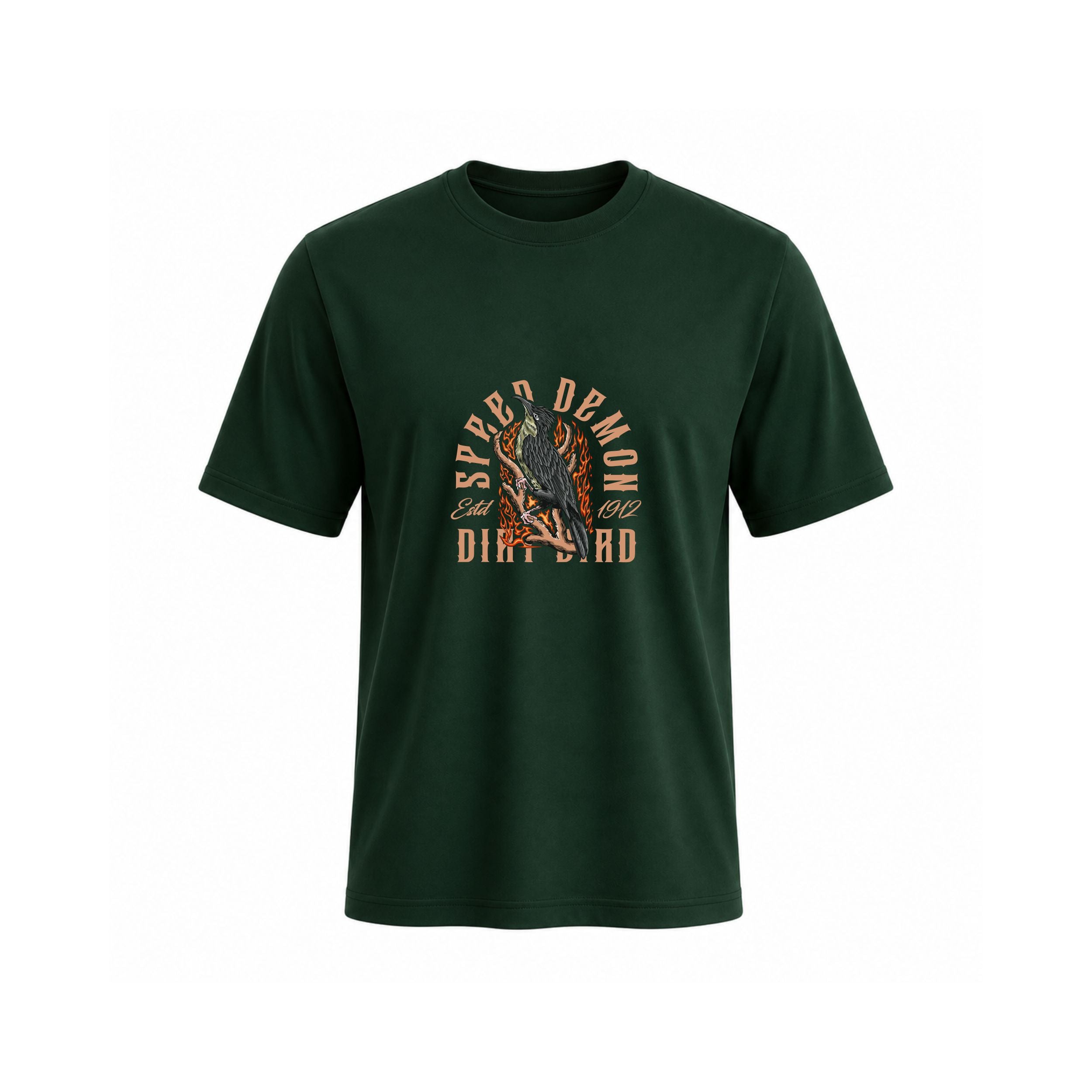 Siiege Sparrow Demon Bird Cotton T-Shirt for Men