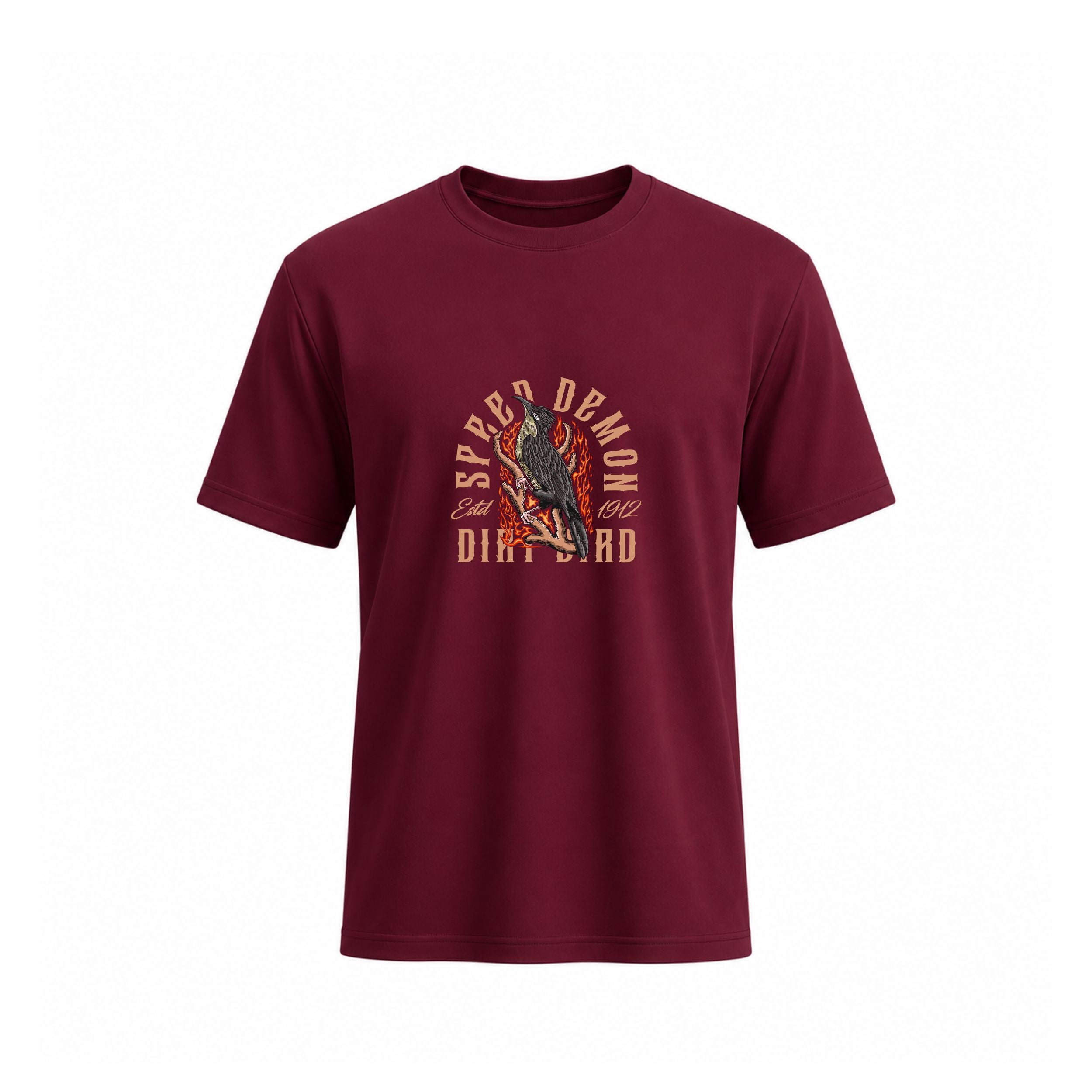 Siiege Sparrow Demon Bird Cotton T-Shirt for Men