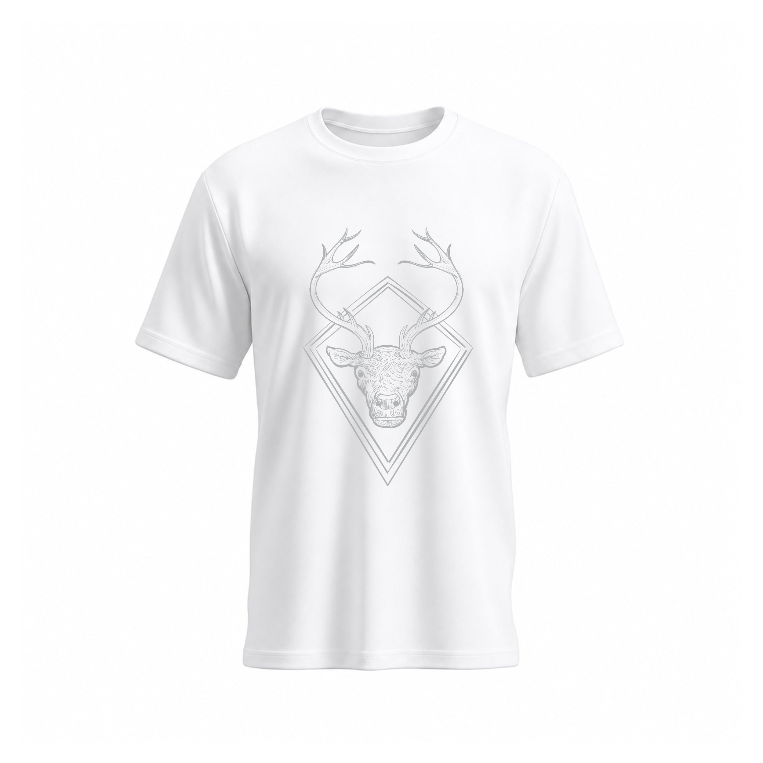 Siiege Deer Head Cotton T-Shirt for Men