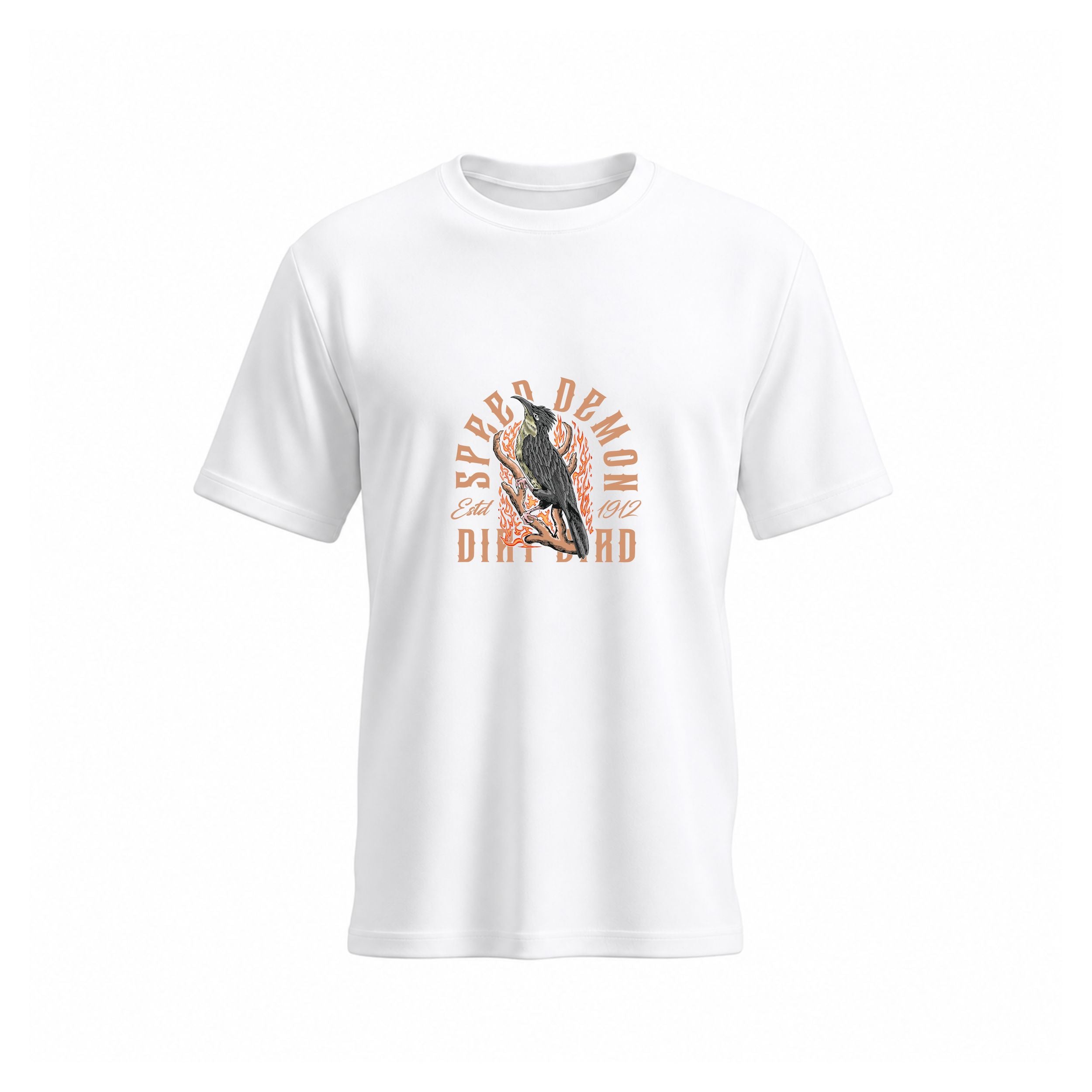 Siiege Sparrow Demon Bird Cotton T-Shirt for Men