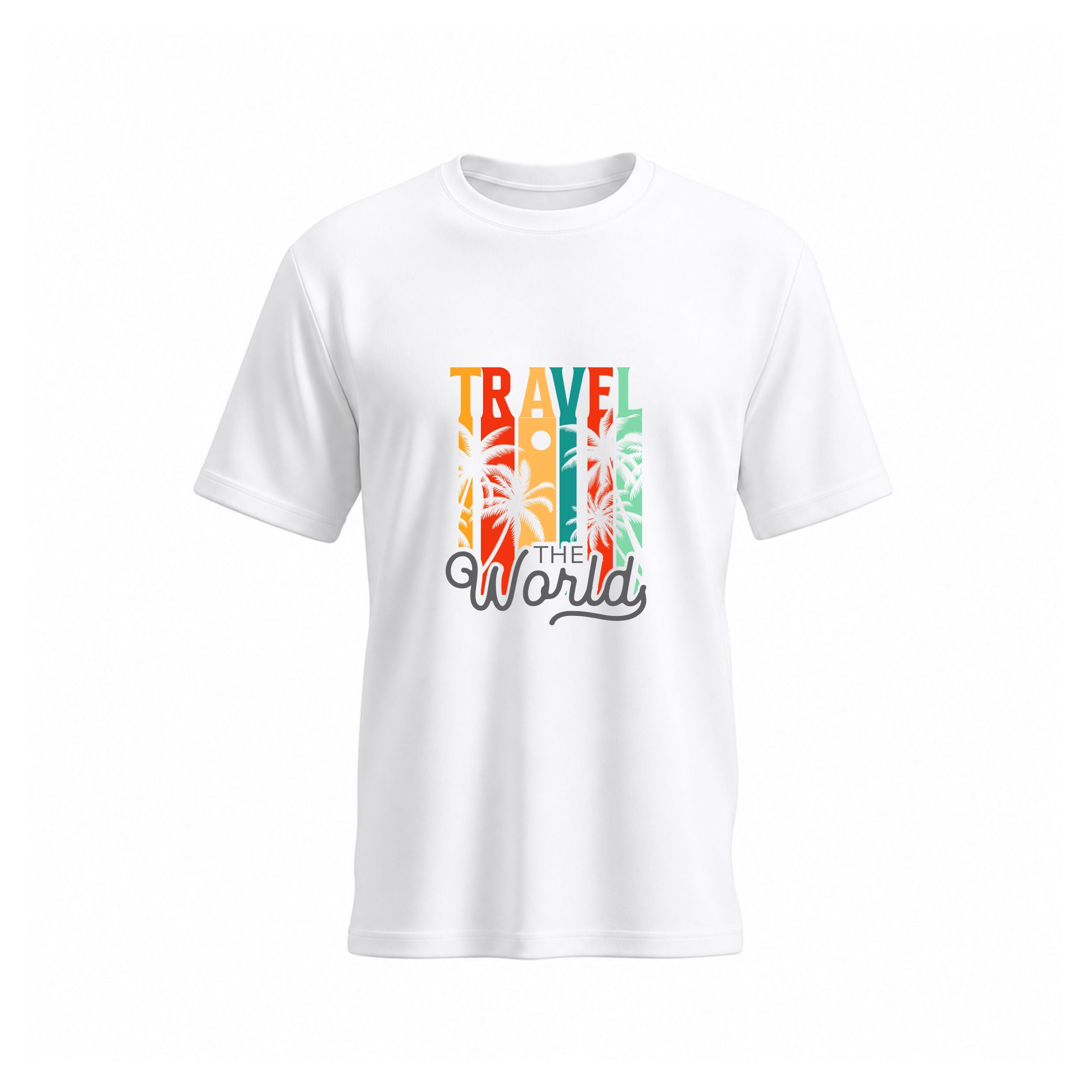Siiege Travel The World Printed Cotton T-Shirt for Men