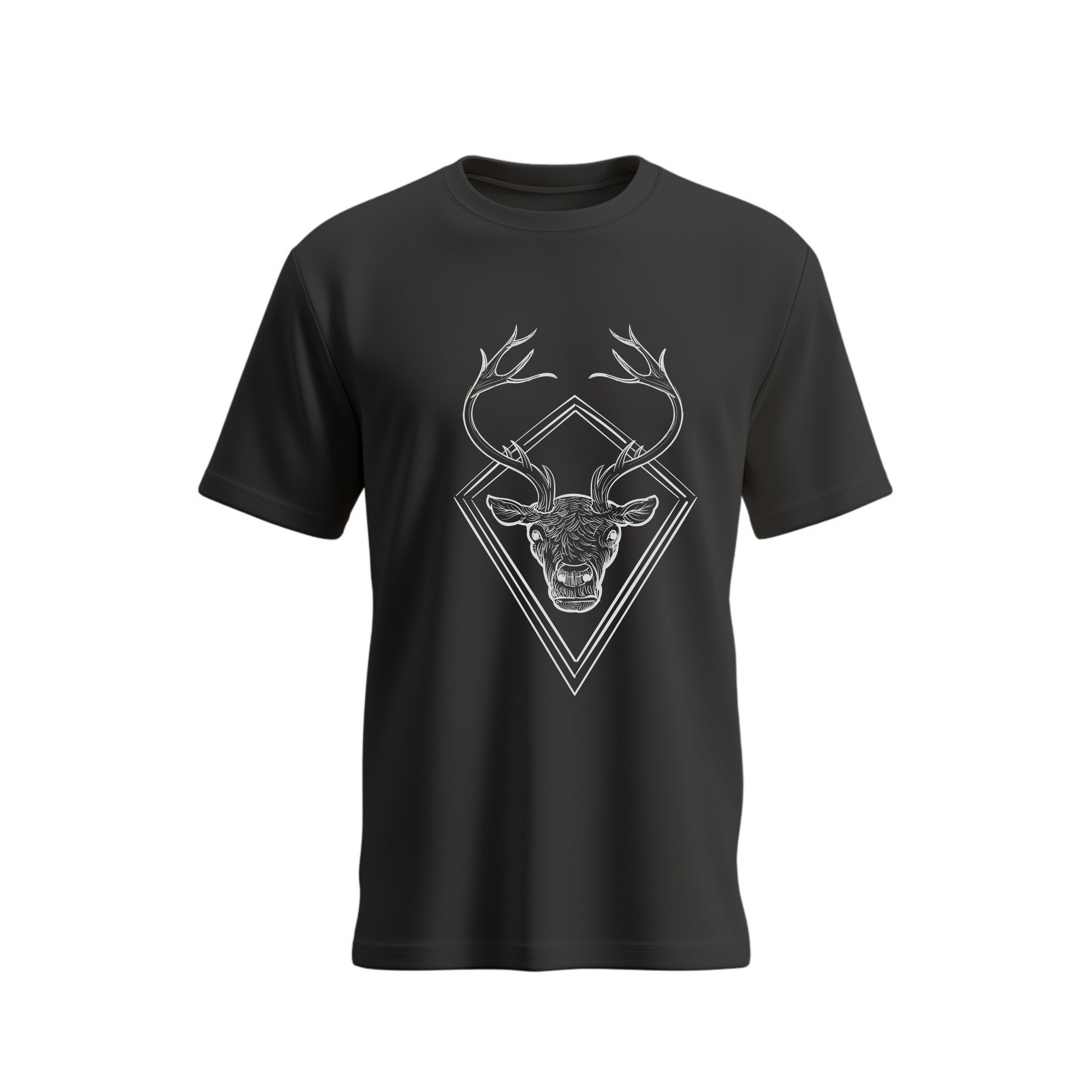 Siiege Deer Head Cotton T-Shirt for Men