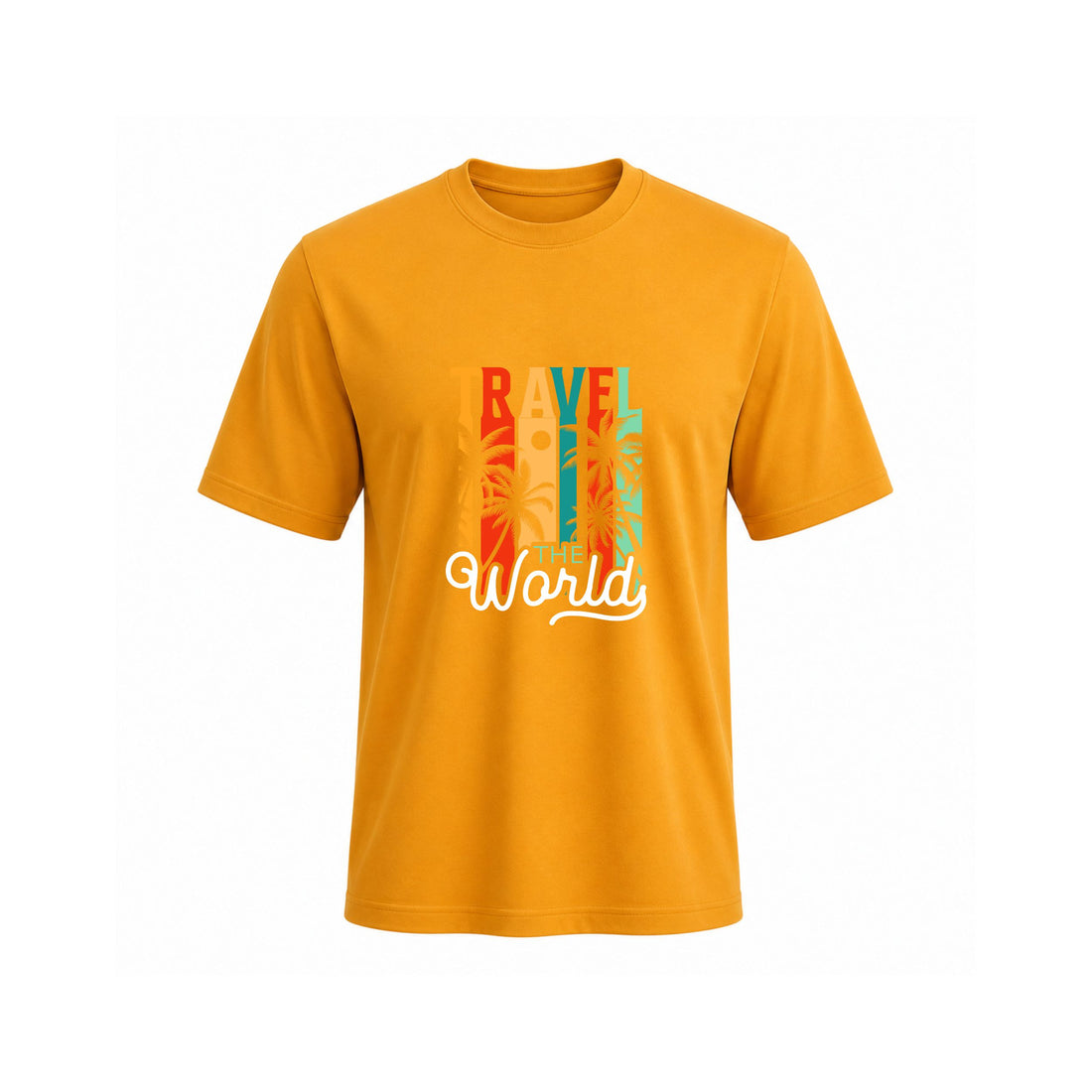 Siiege Travel The World Printed Cotton T-Shirt for Men