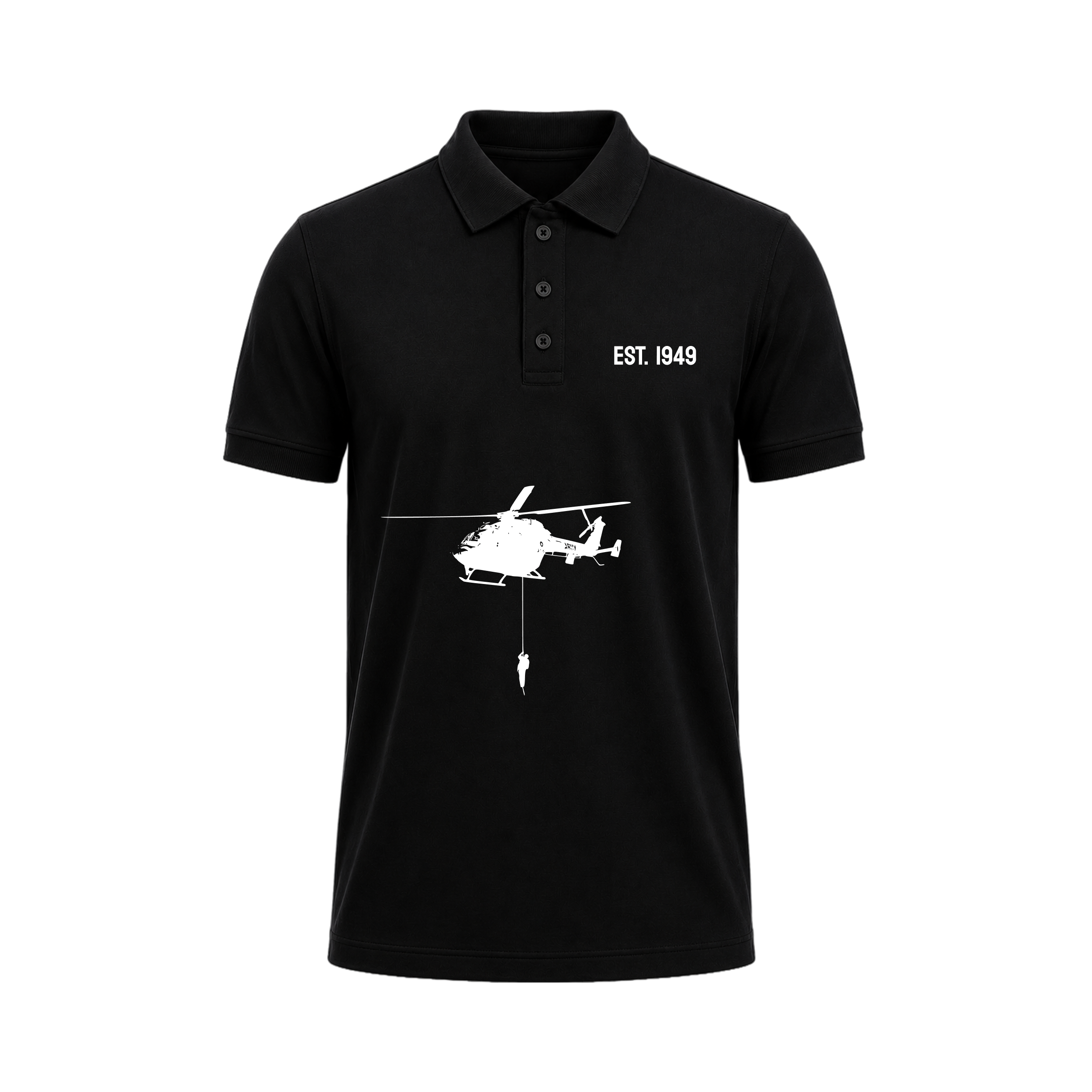 Siiege EST. 1949 Helicopter Polo T-Shirt for Men