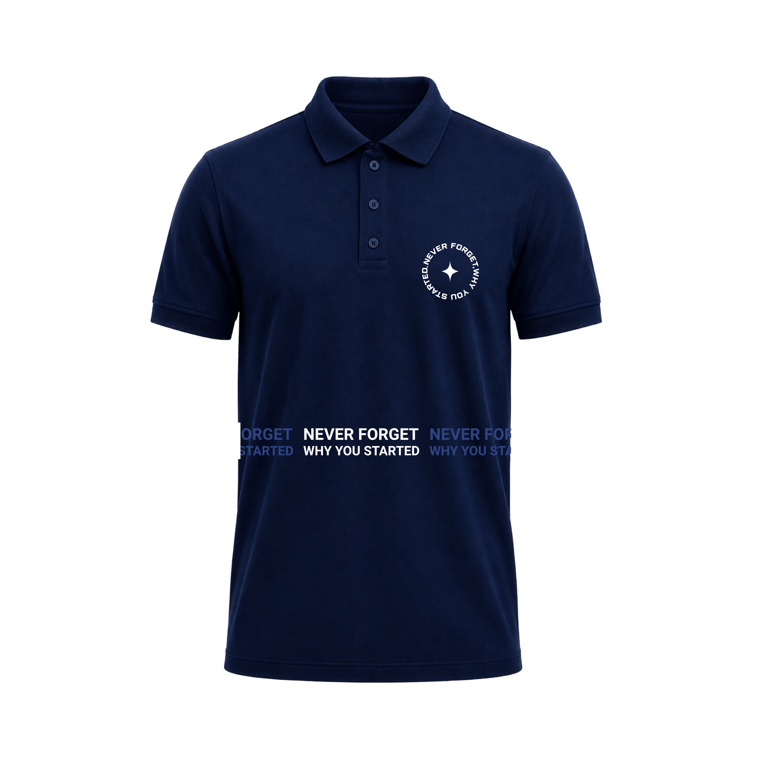 Siiege Motivational Quote Cotton Polo Tee for Men