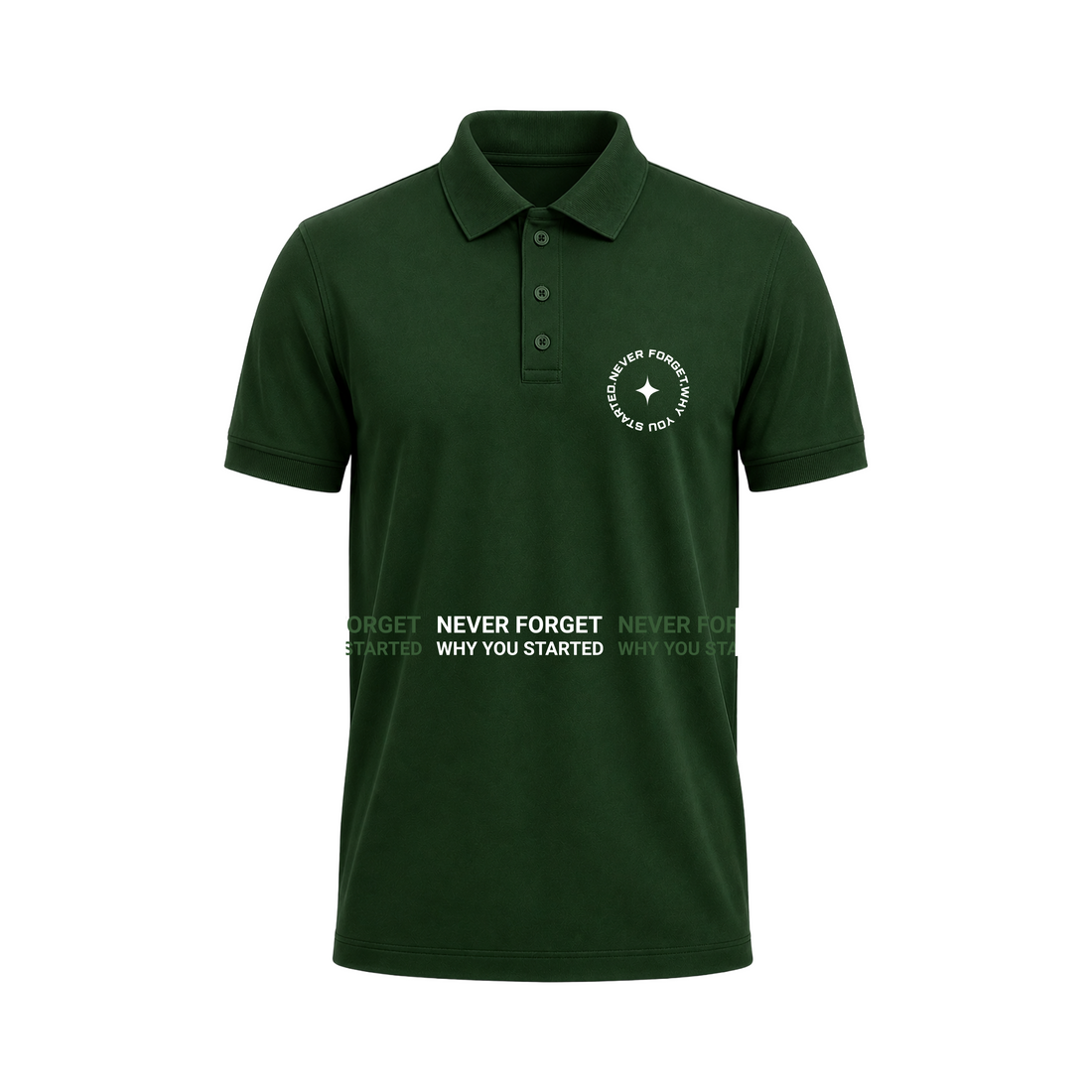 Siiege Motivational Quote Cotton Polo Tee for Men