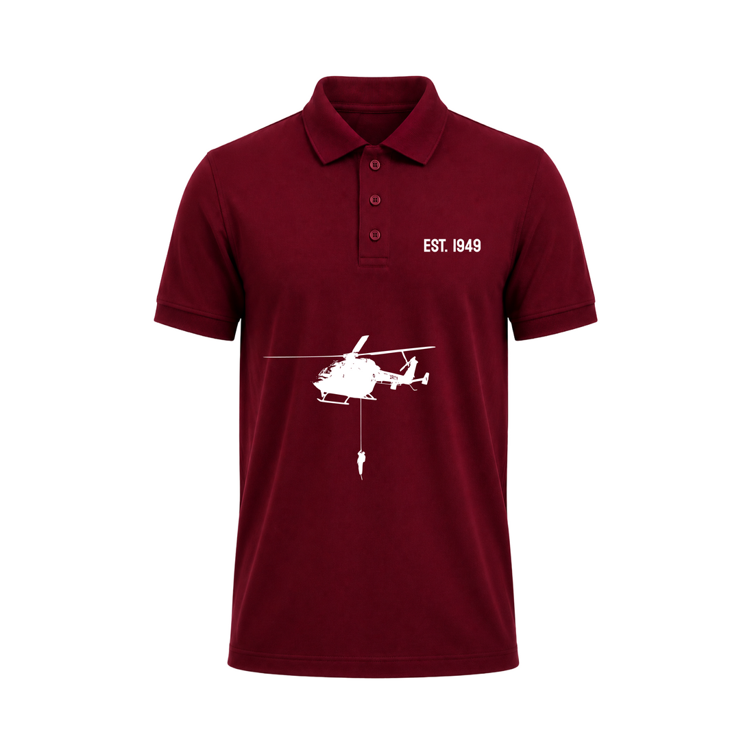 Siiege EST. 1949 Helicopter Polo T-Shirt for Men