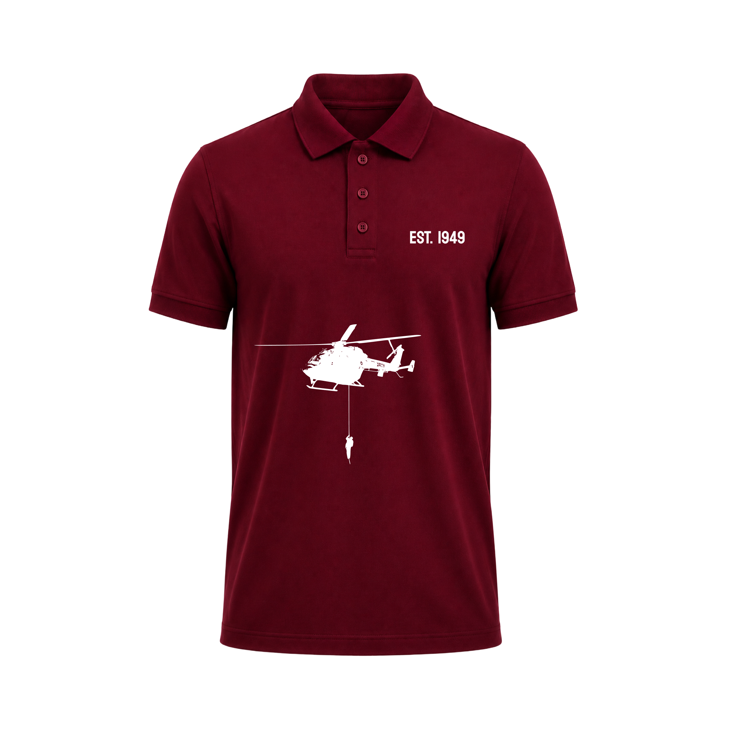 Siiege EST. 1949 Helicopter Polo T-Shirt for Men