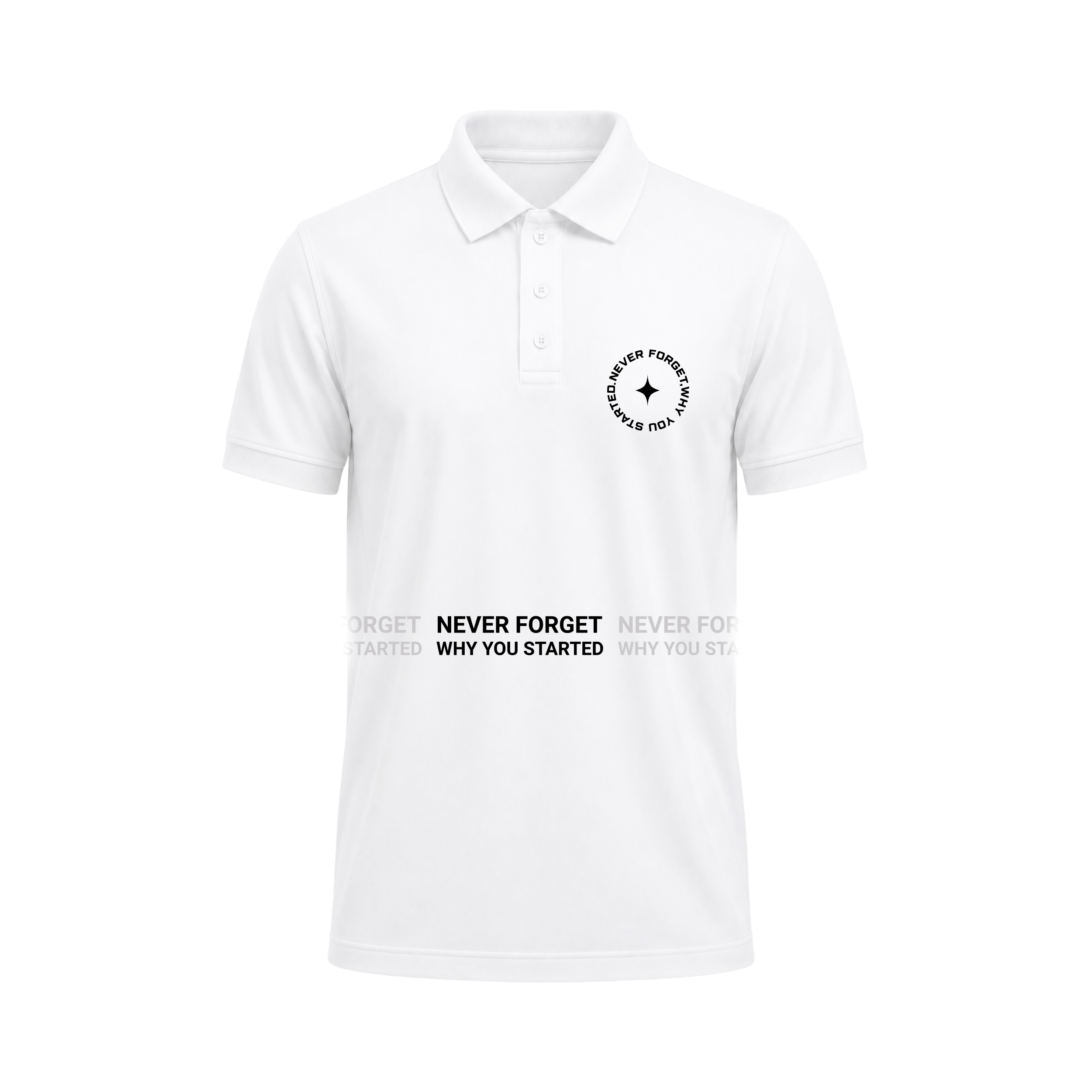 Siiege Motivational Quote Cotton Polo Tee for Men