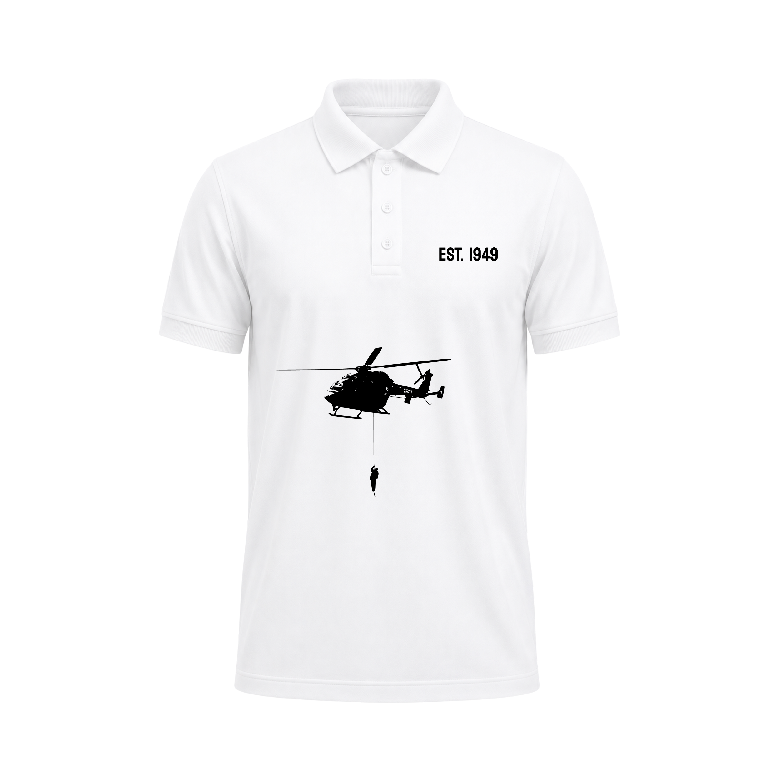 Siiege EST. 1949 Helicopter Polo T-Shirt for Men