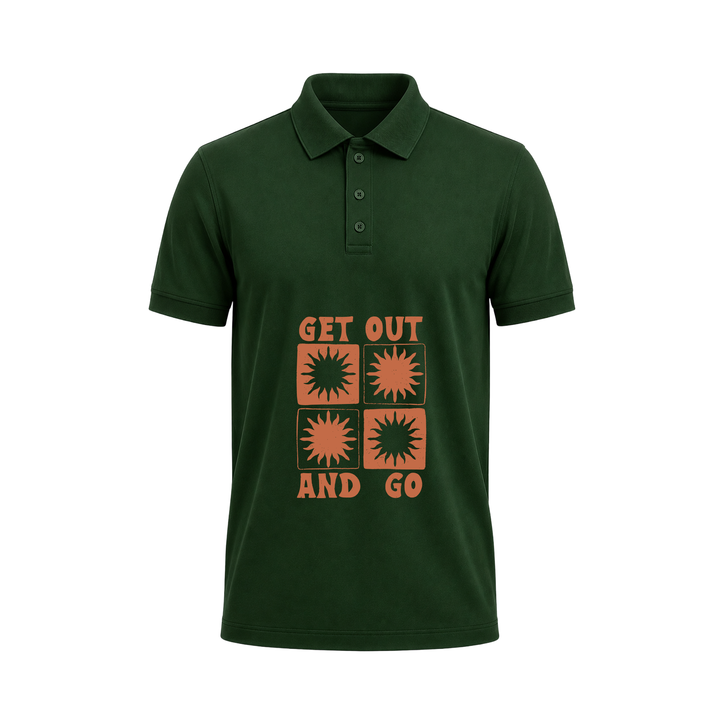 SIIEGE Get Out And Go Polo Neck T-Shirt For Men