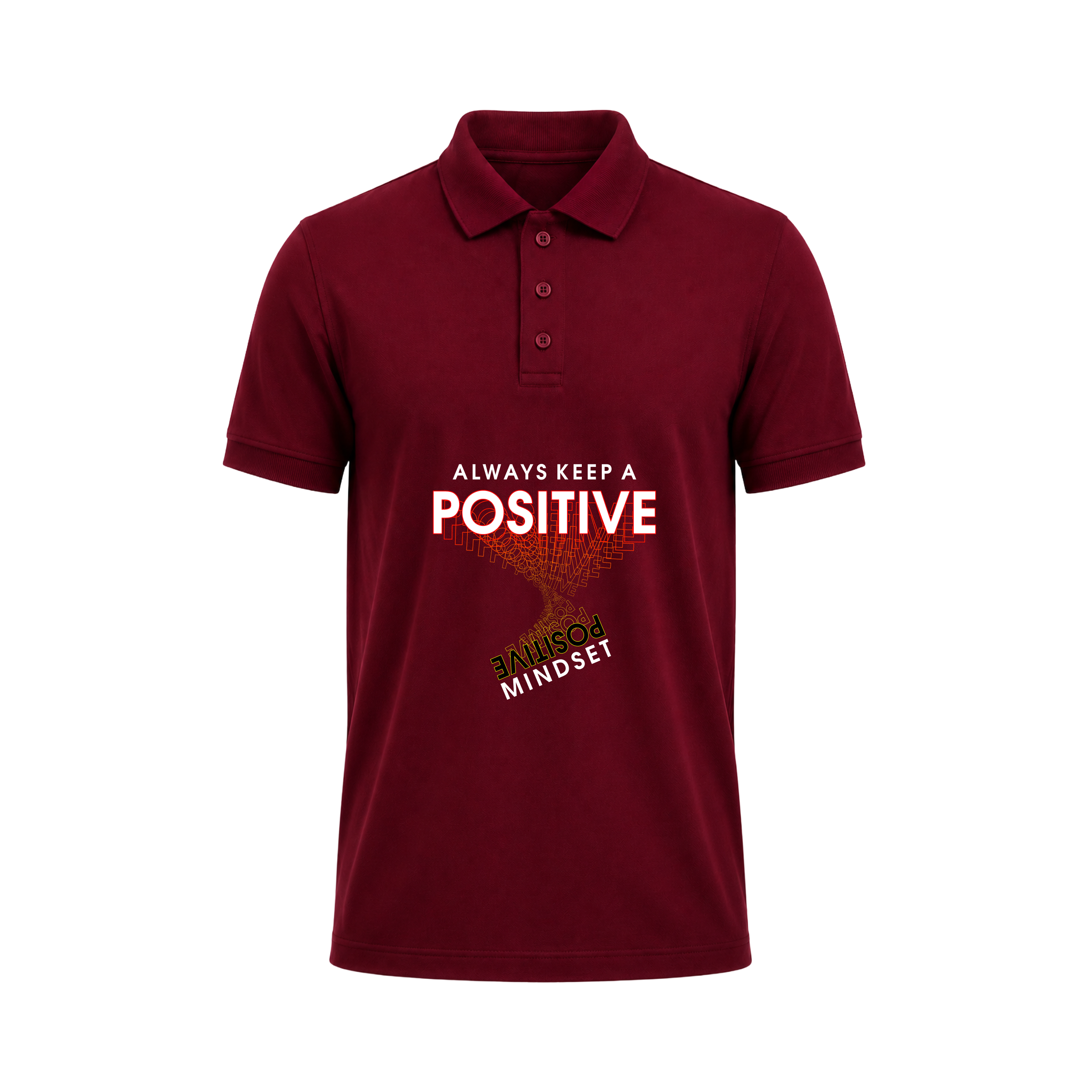 SIIEGE Positive Mindset Polo T-Shirt for Men