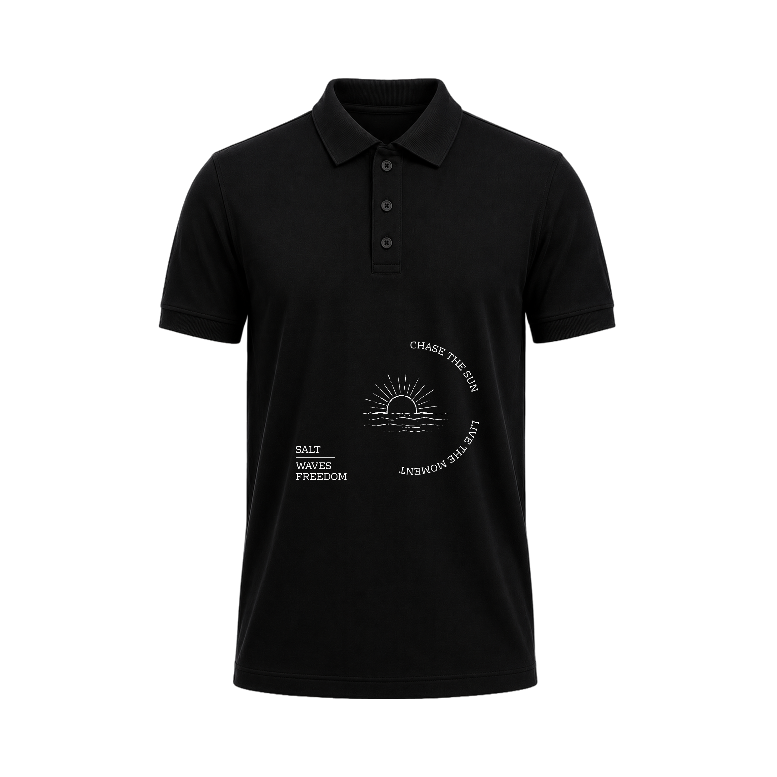 SIIEGE Men’s  Polo Shirt – Coastal Sunset Artwork