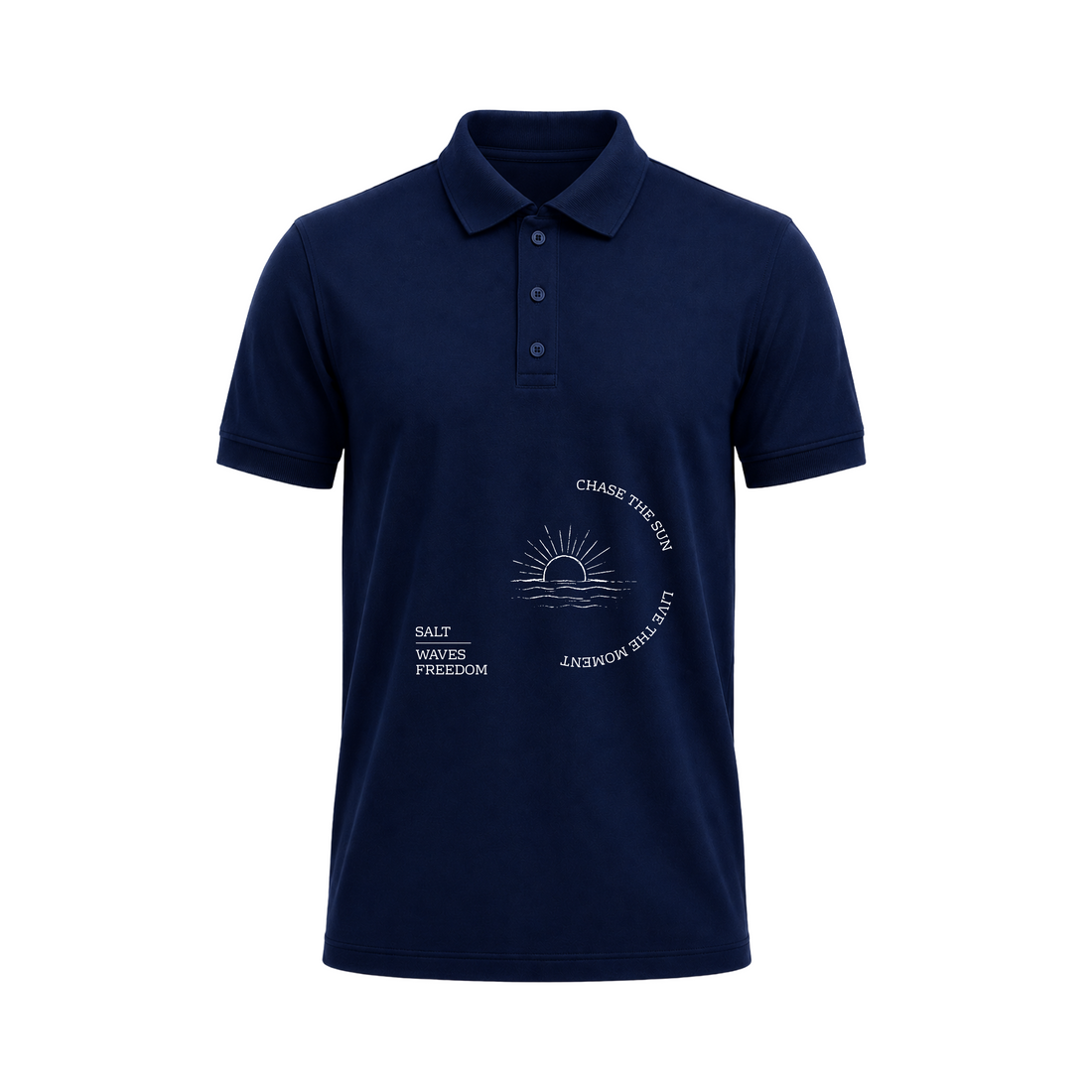 SIIEGE Men’s  Polo Shirt – Coastal Sunset Artwork