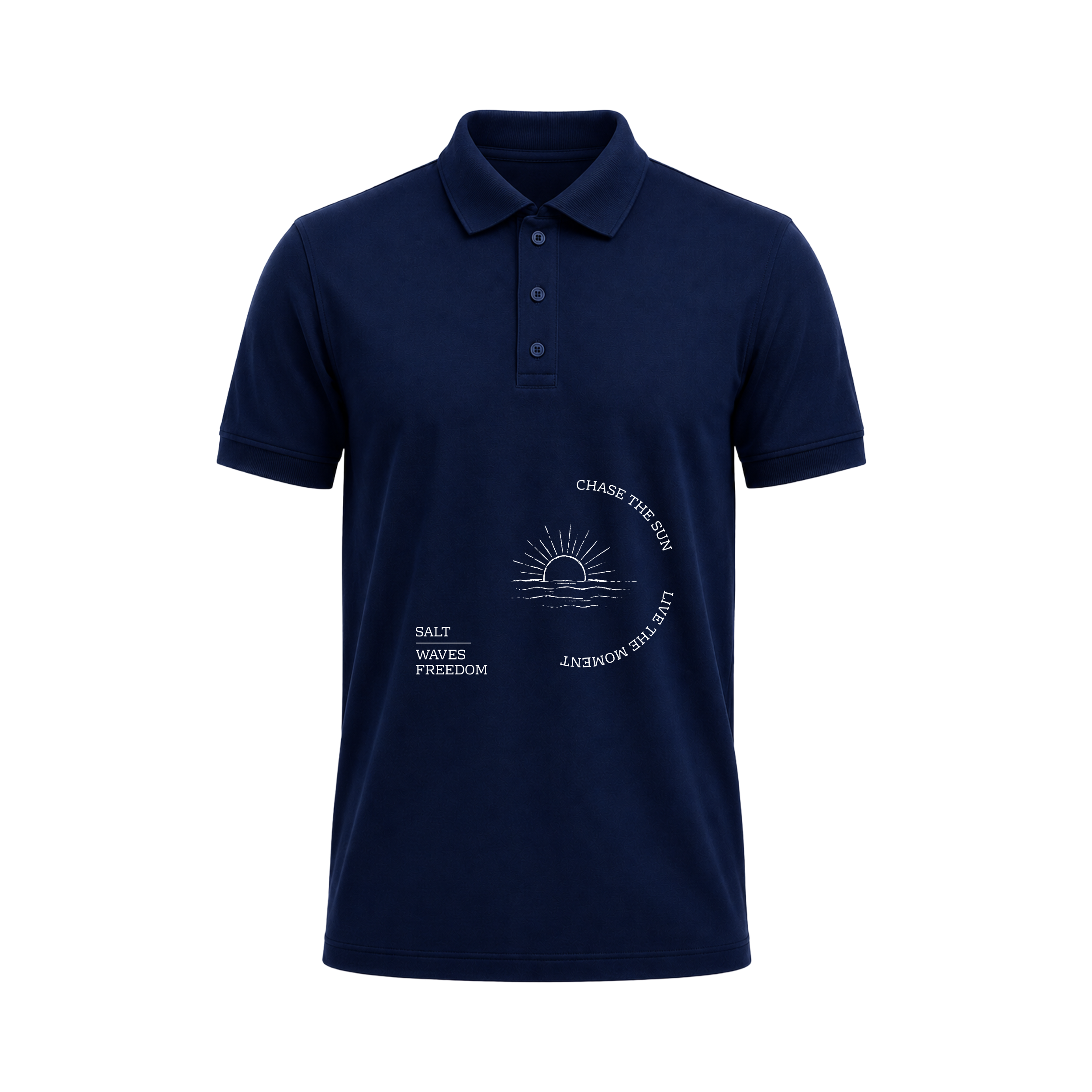SIIEGE Men’s  Polo Shirt – Coastal Sunset Artwork