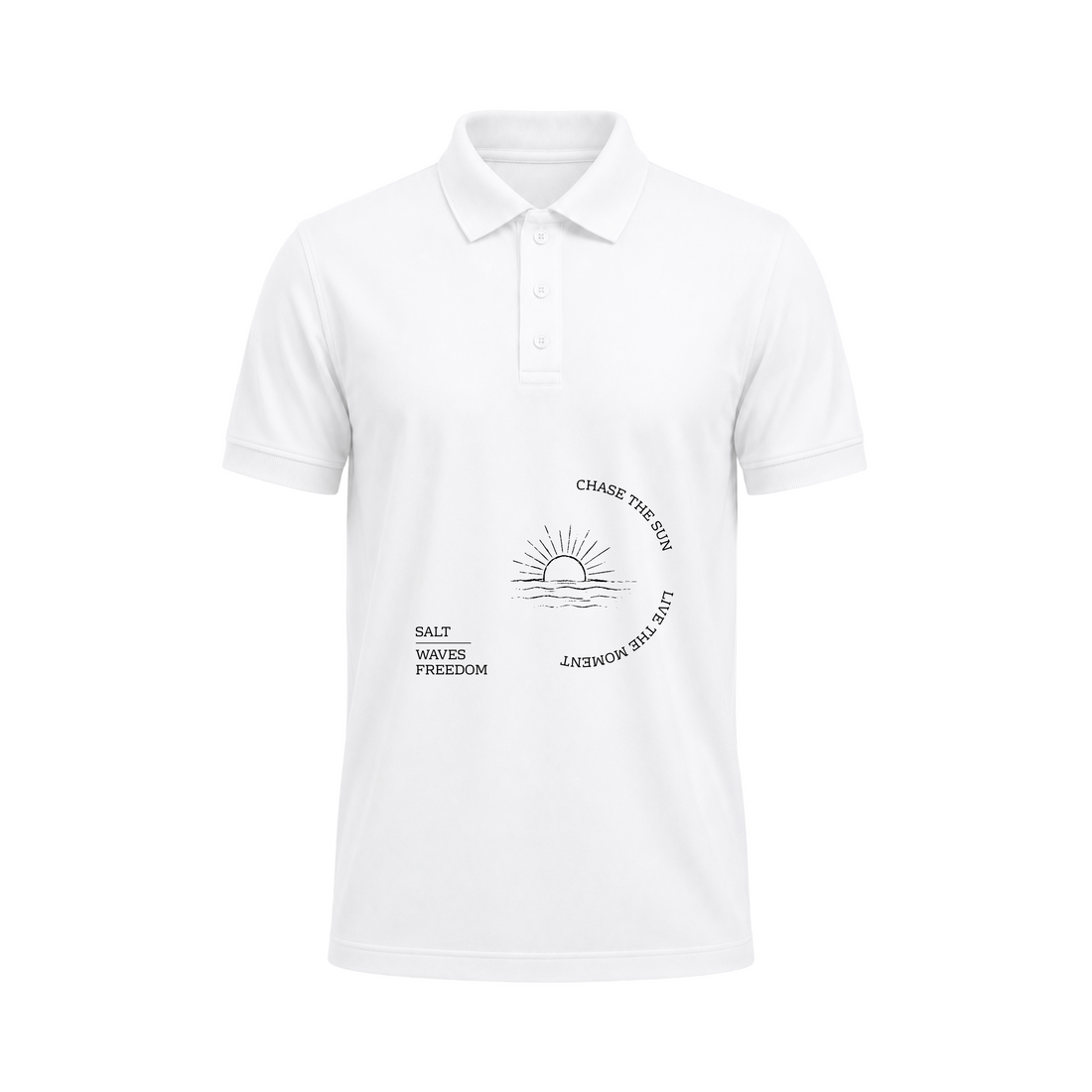 SIIEGE Men’s  Polo Shirt – Coastal Sunset Artwork