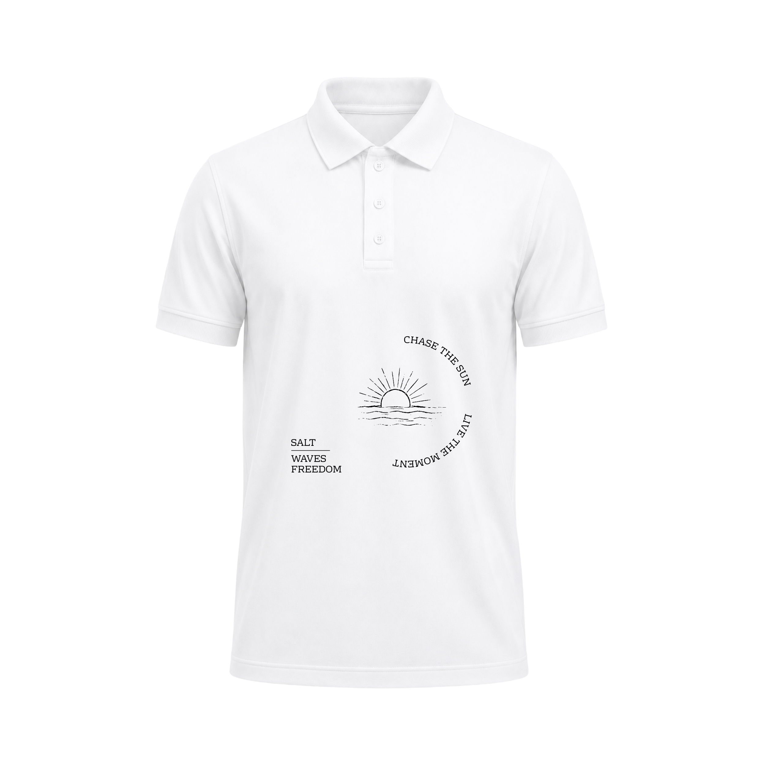 SIIEGE Men’s  Polo Shirt – Coastal Sunset Artwork