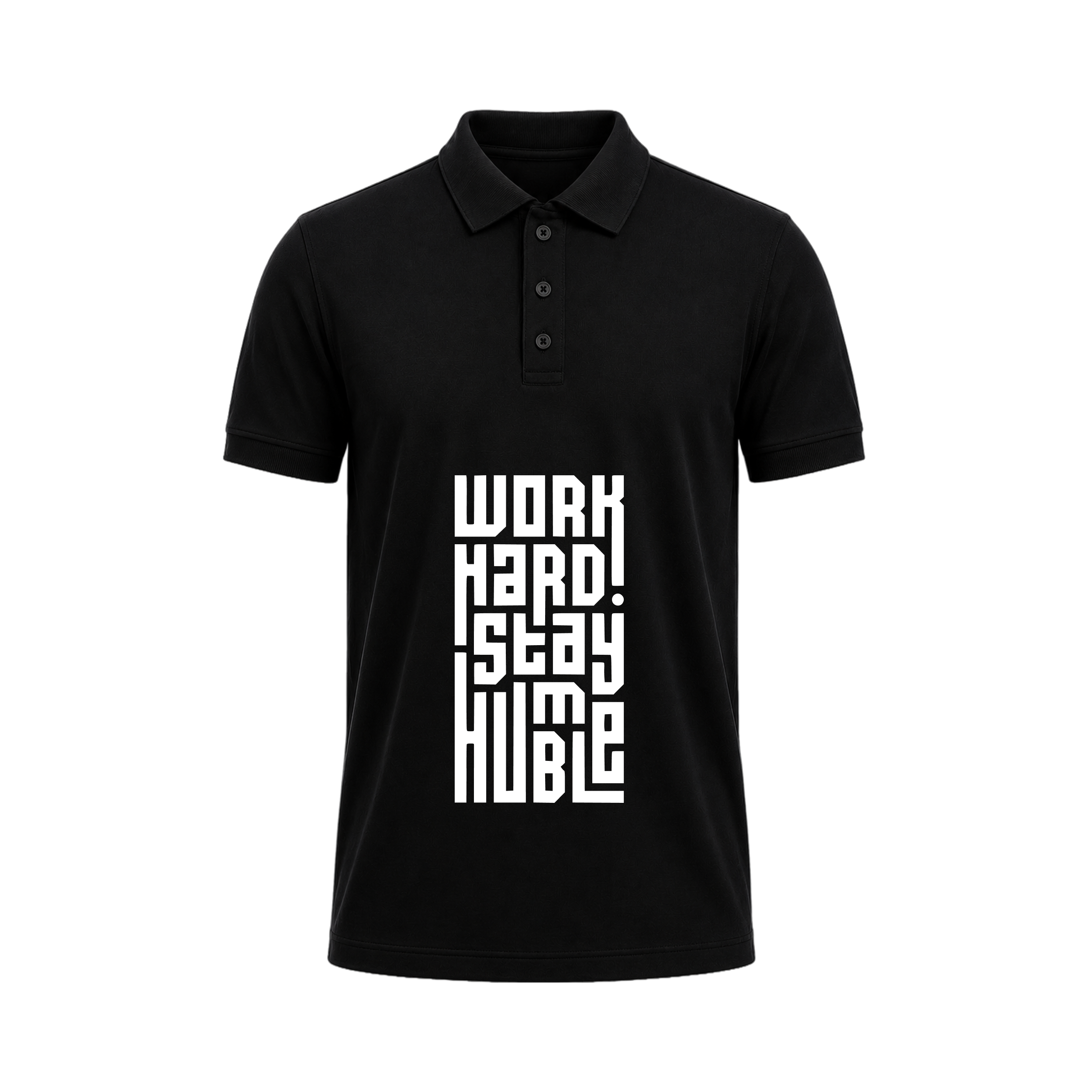 Siiege Work Hard Stay Humble Printed Polo T-Shirt