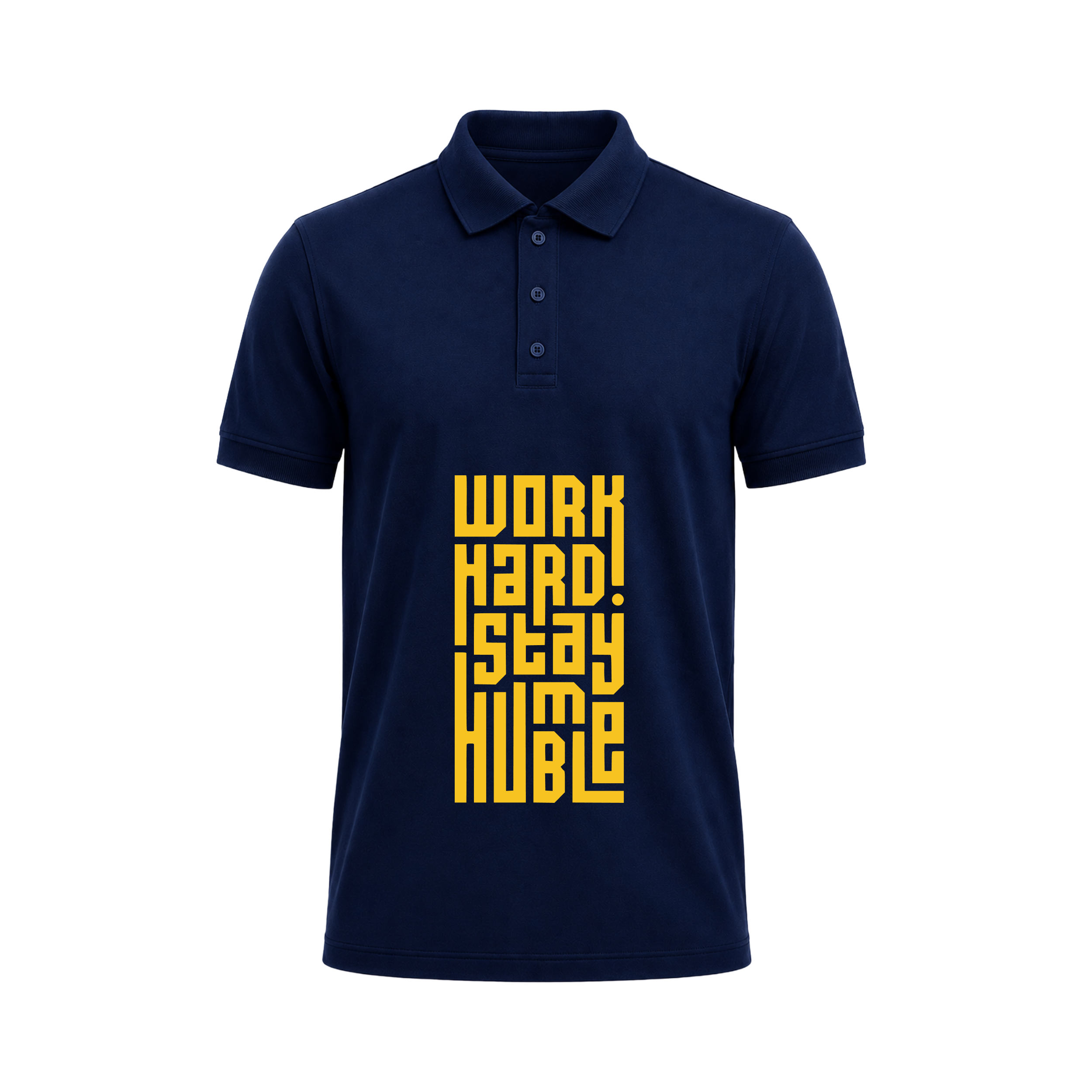 Siiege Work Hard Stay Humble Printed Polo T-Shirt