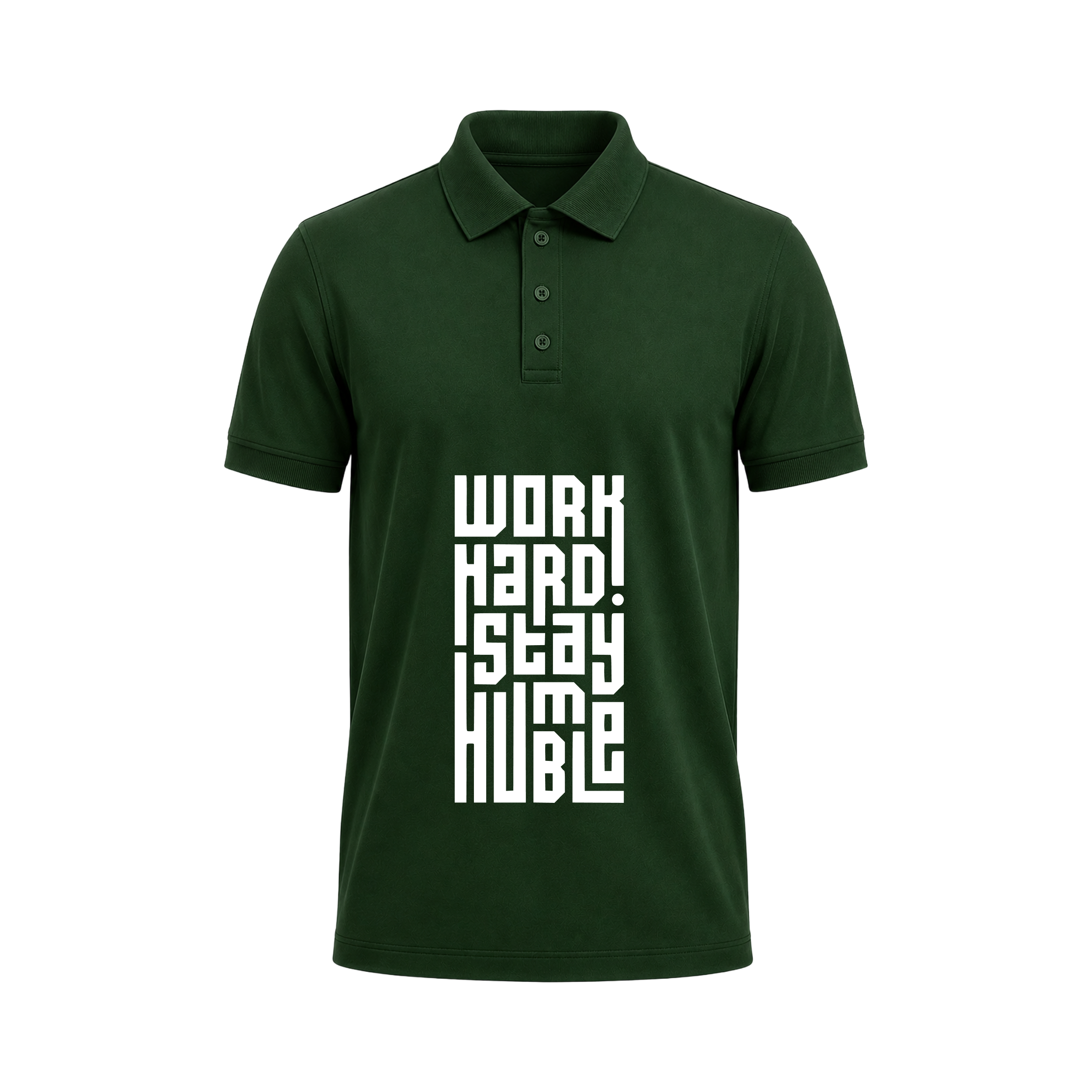 Siiege Work Hard Stay Humble Printed Polo T-Shirt