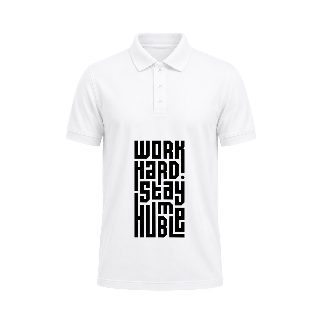 Siiege Work Hard Stay Humble Printed Polo T-Shirt