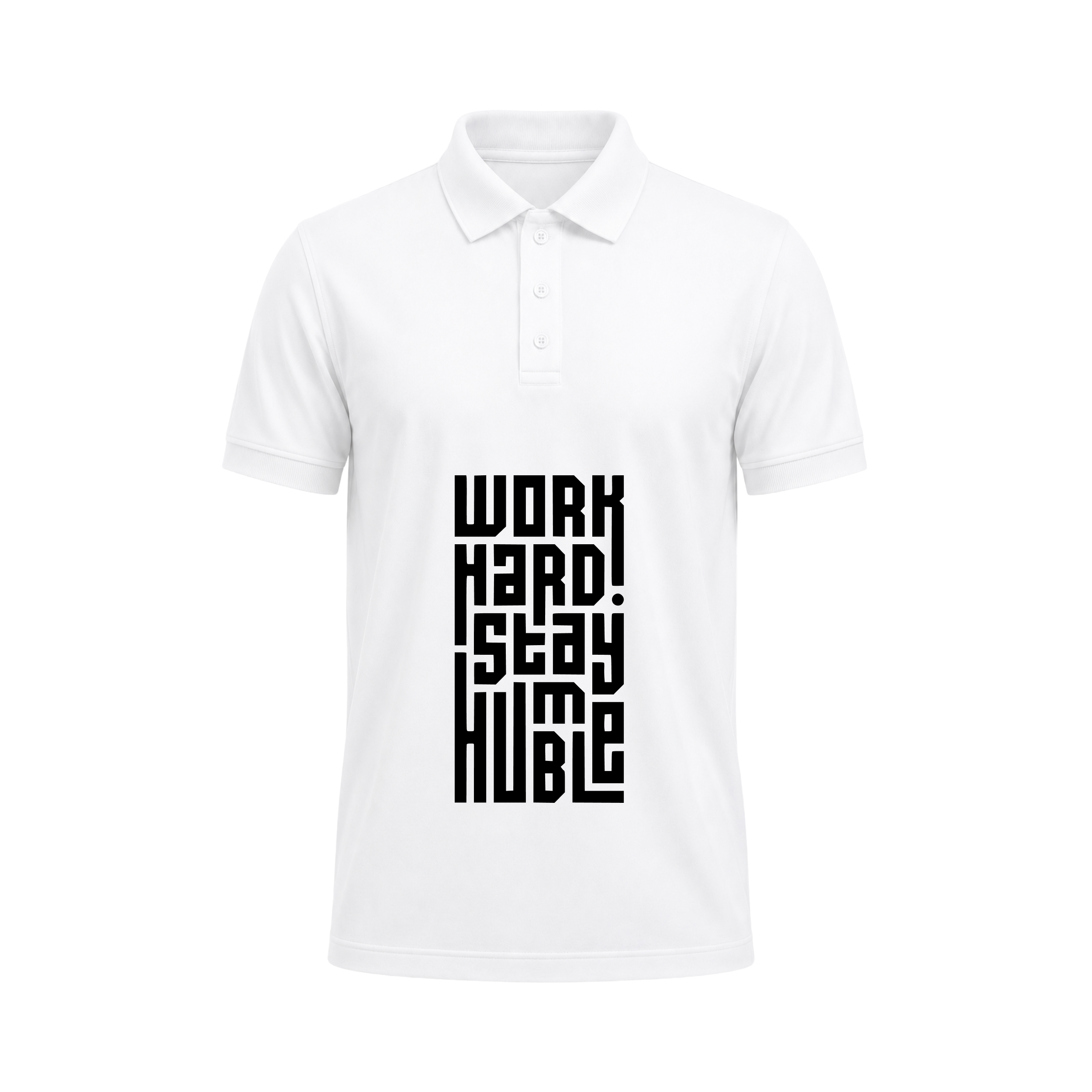 Siiege Work Hard Stay Humble Printed Polo T-Shirt