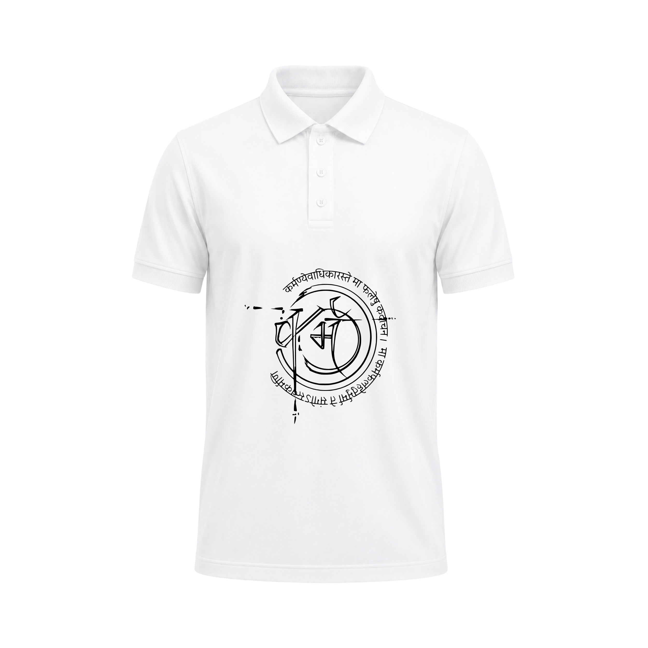 Siiege Abstract Symbol Polo T-Shirt for Men
