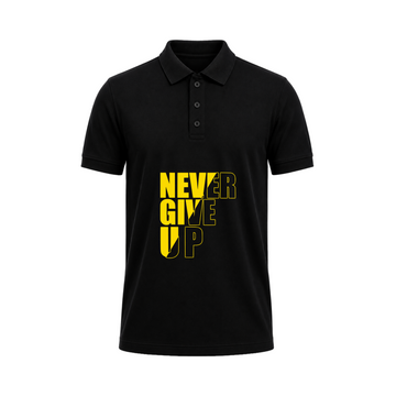 SIIEGE Never Give Up Polo T-Shirt for Men