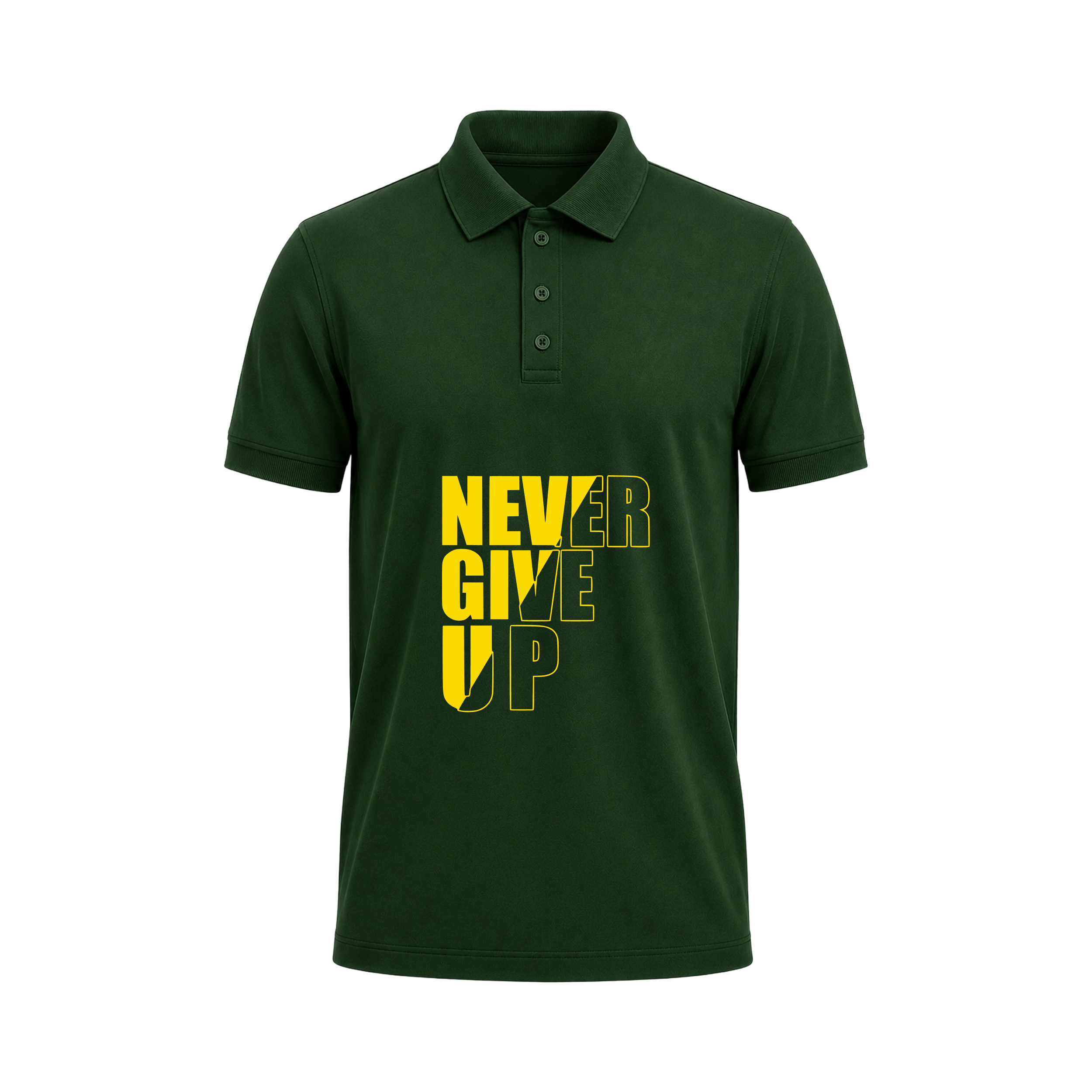 SIIEGE Never Give Up Polo T-Shirt for Men