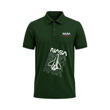 SIIEGE NASA Space Shuttle Polo T-Shirt for Men
