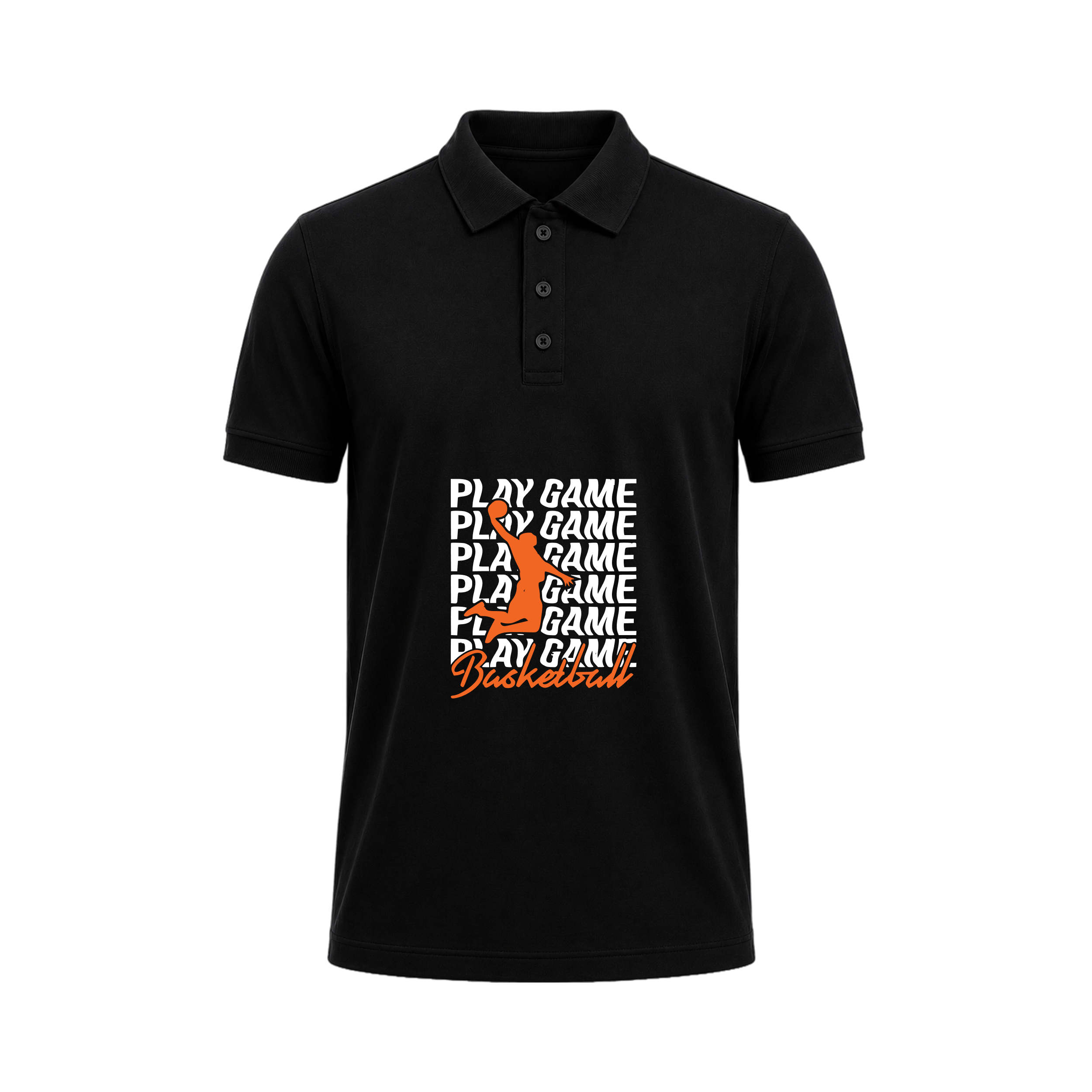 SIIEGE Play Game Basketball Sports Polo T-Shirt for Men