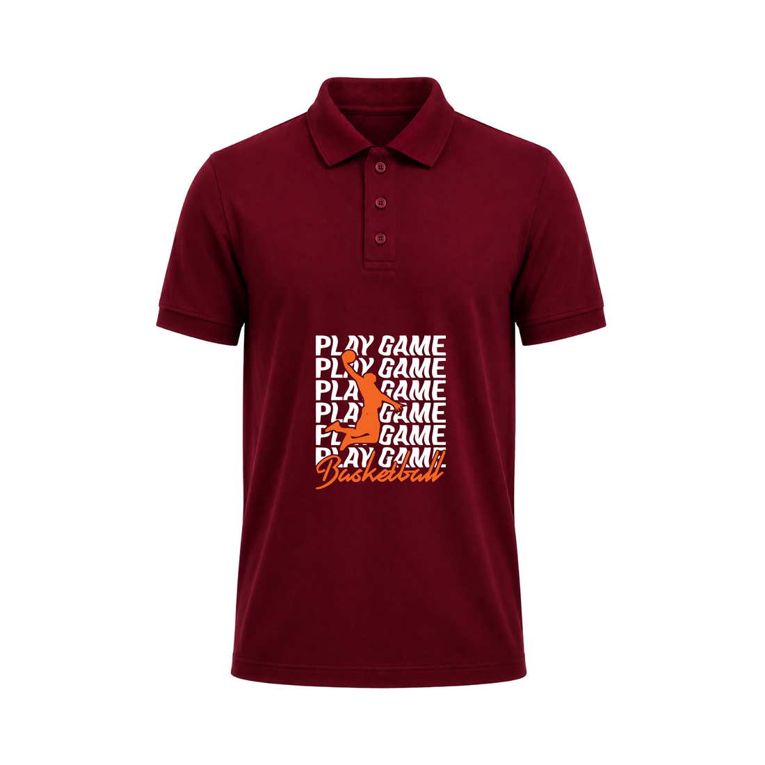 SIIEGE Play Game Basketball Sports Polo T-Shirt for Men