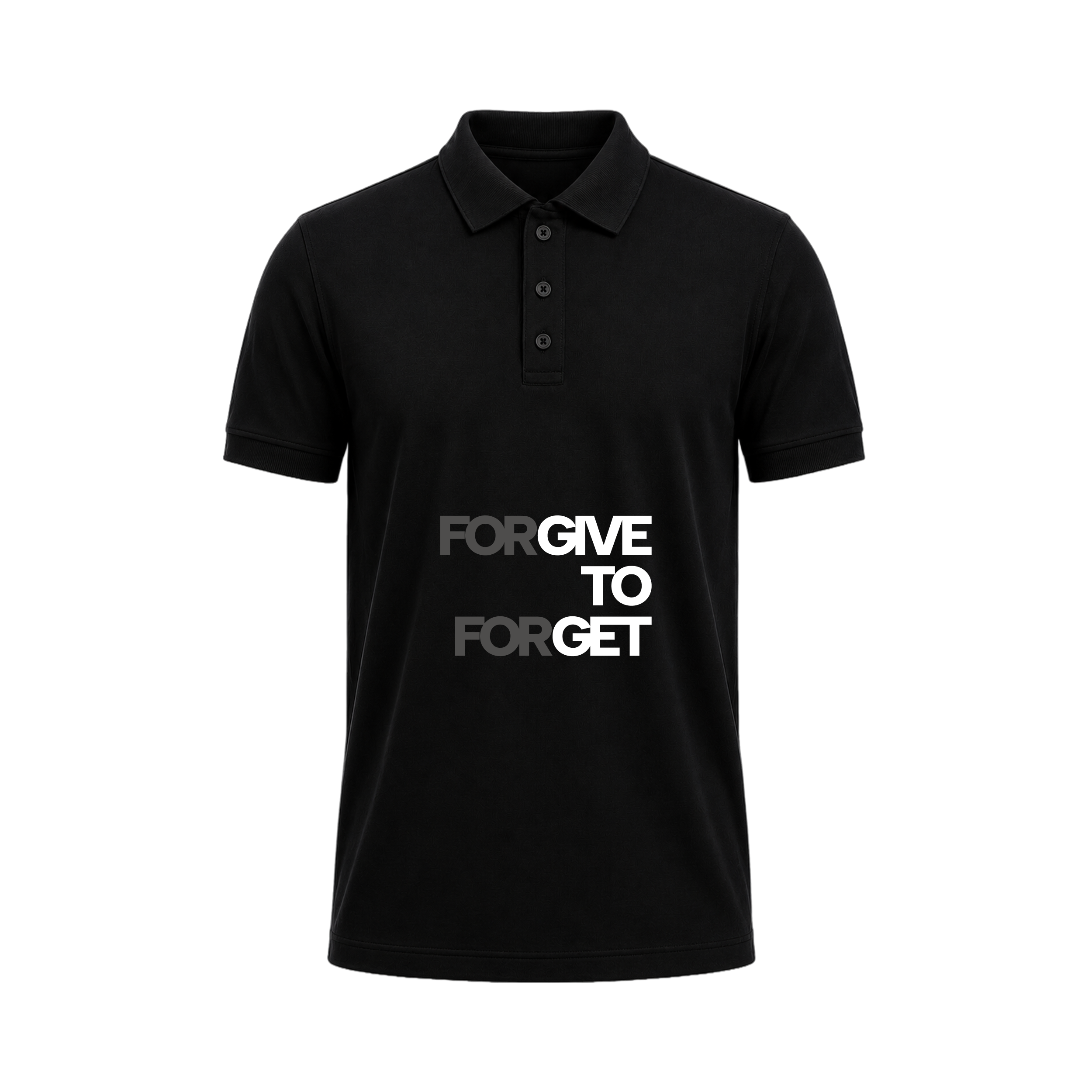 SIIEGE Forgive To Forget Polo Cotton T-Shirt For Men