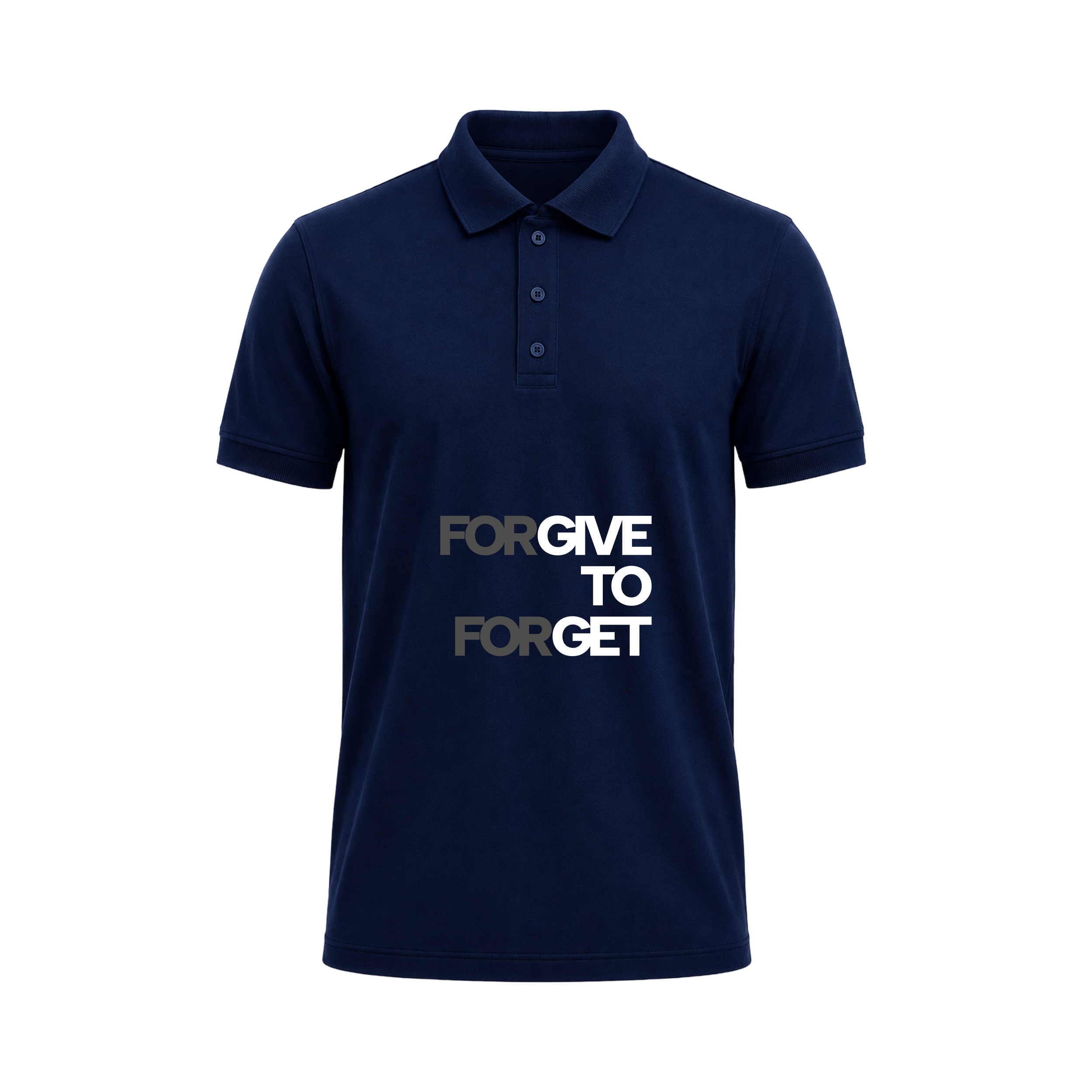 SIIEGE Forgive To Forget Polo Cotton T-Shirt For Men