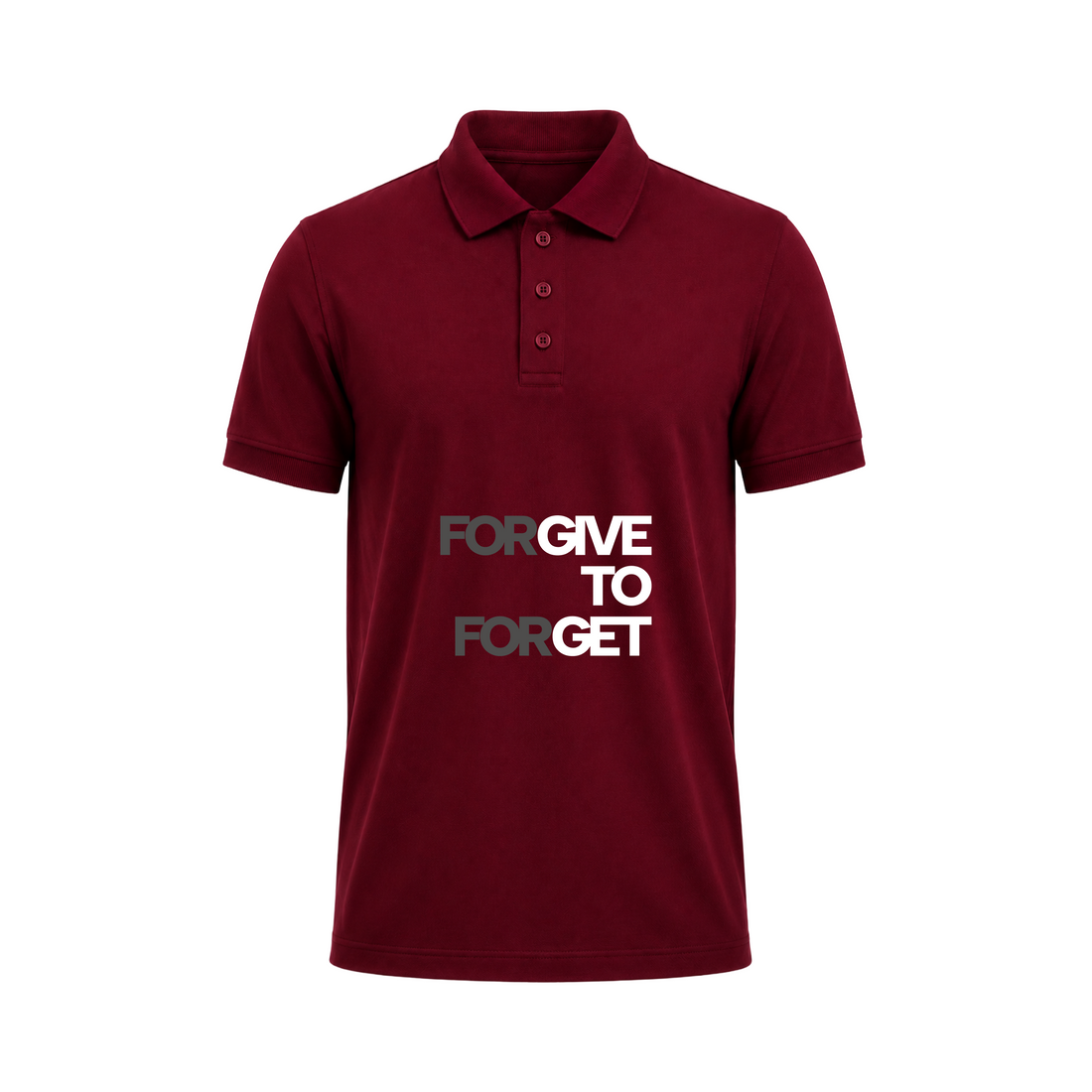 SIIEGE Forgive To Forget Polo Cotton T-Shirt For Men