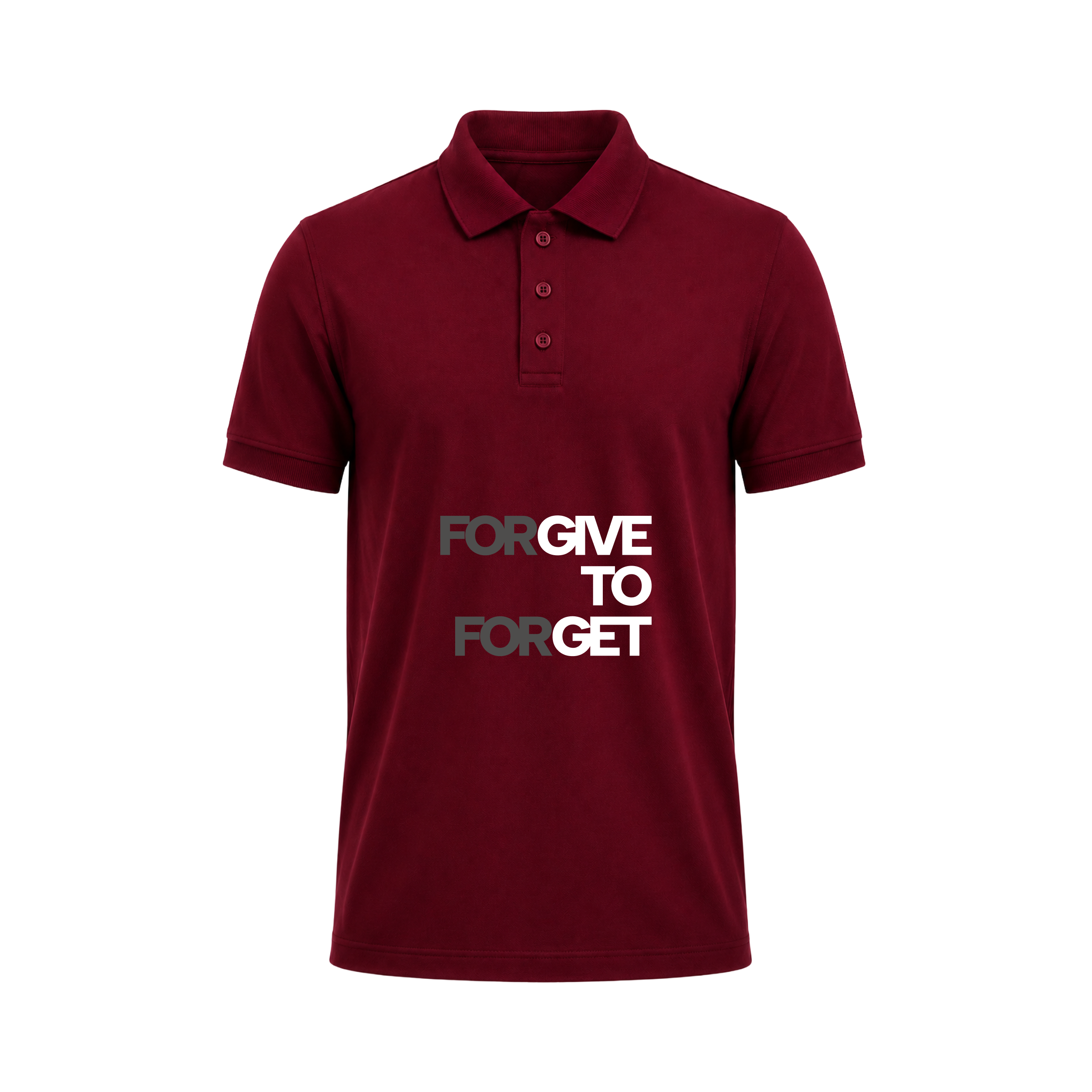 SIIEGE Forgive To Forget Polo Cotton T-Shirt For Men