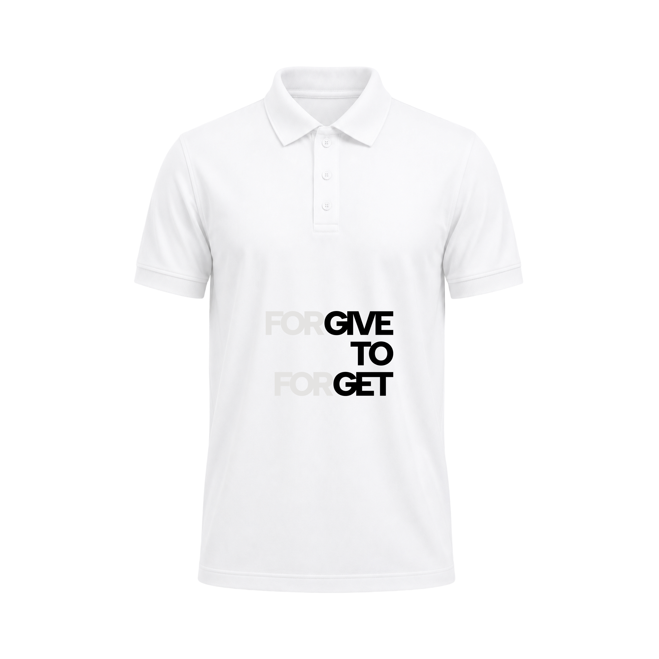 SIIEGE Forgive To Forget Polo Cotton T-Shirt For Men
