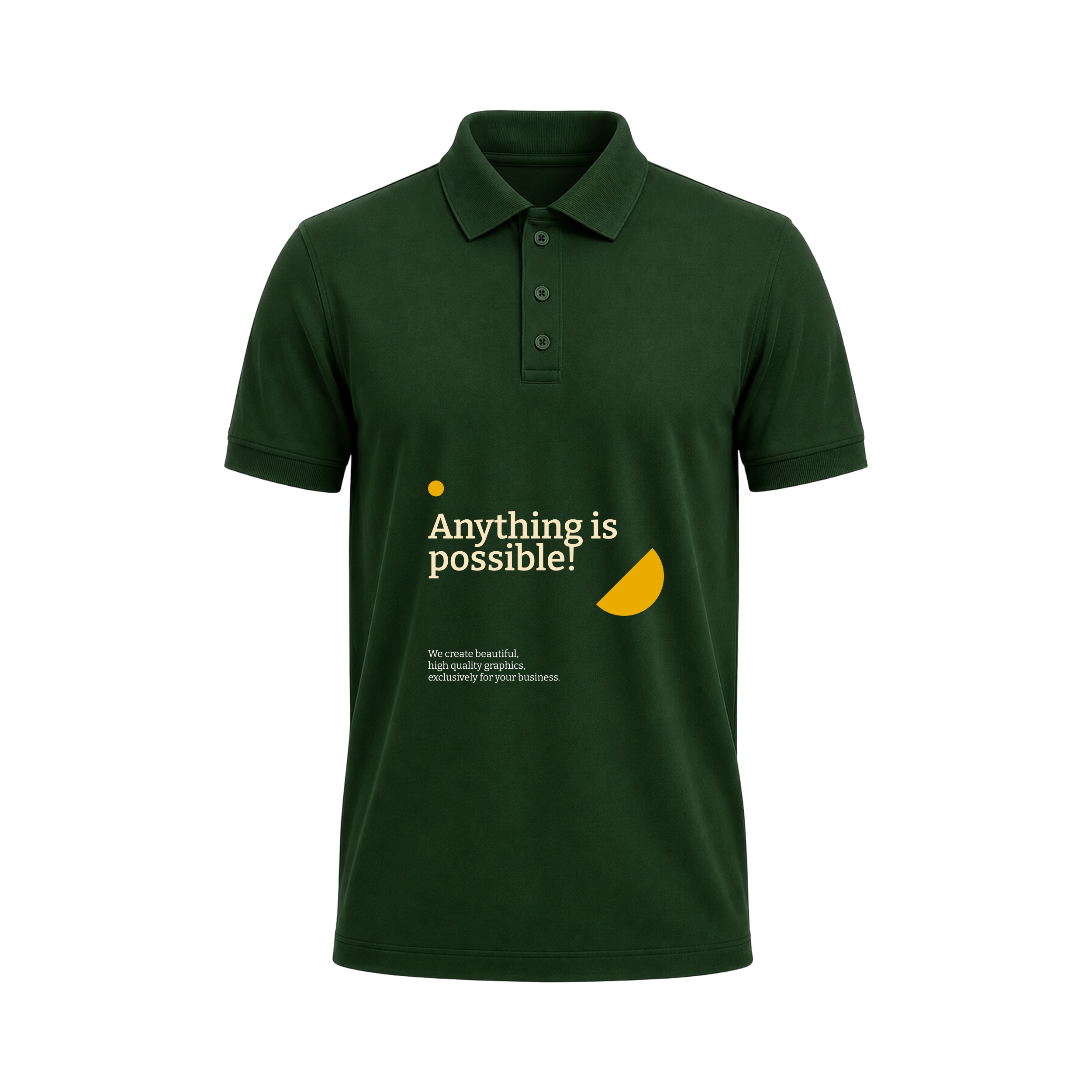 SIIEGE Anything Is Possible Polo Cotton T-Shirt For Men
