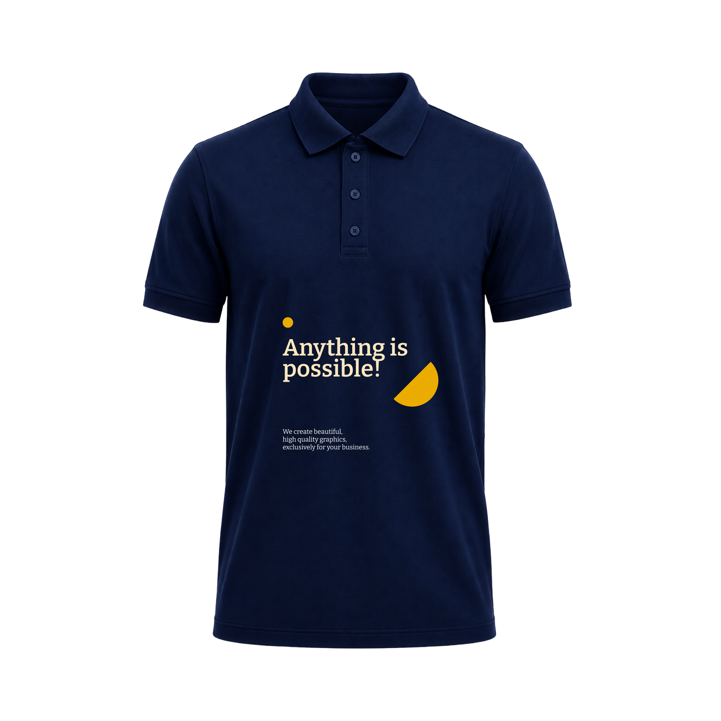 SIIEGE Anything Is Possible Polo Cotton T-Shirt For Men