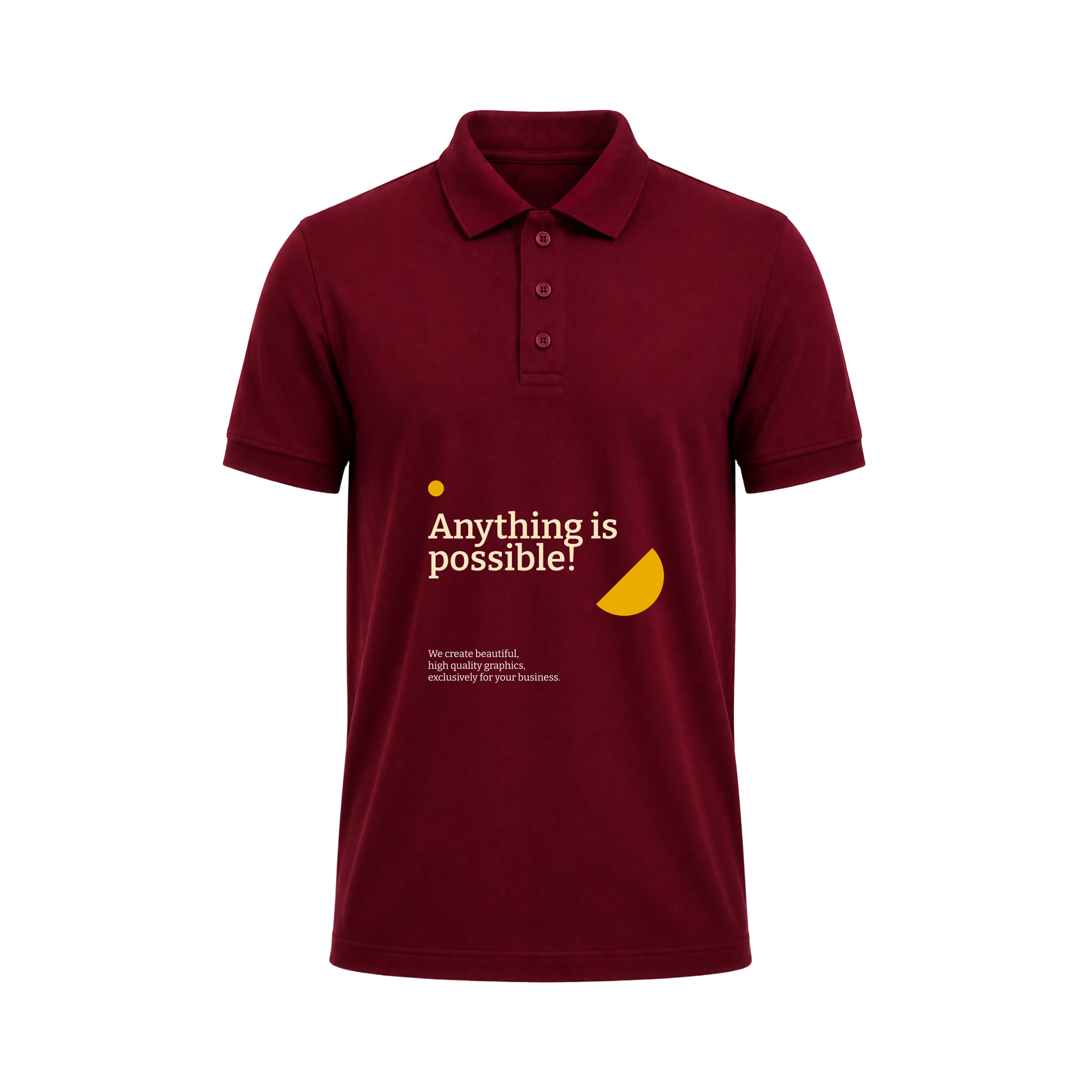 SIIEGE Anything Is Possible Polo Cotton T-Shirt For Men
