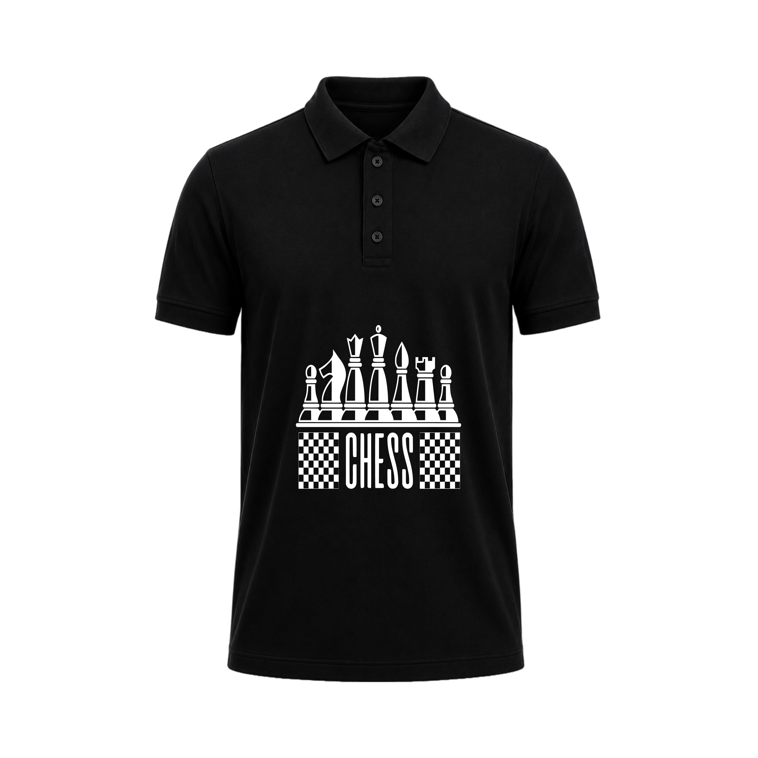 SIIEGE Classic Chess Polo Cotton  T-Shirt For Men