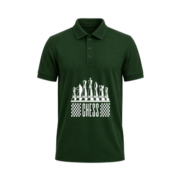 SIIEGE Classic Chess Polo Cotton  T-Shirt For Men