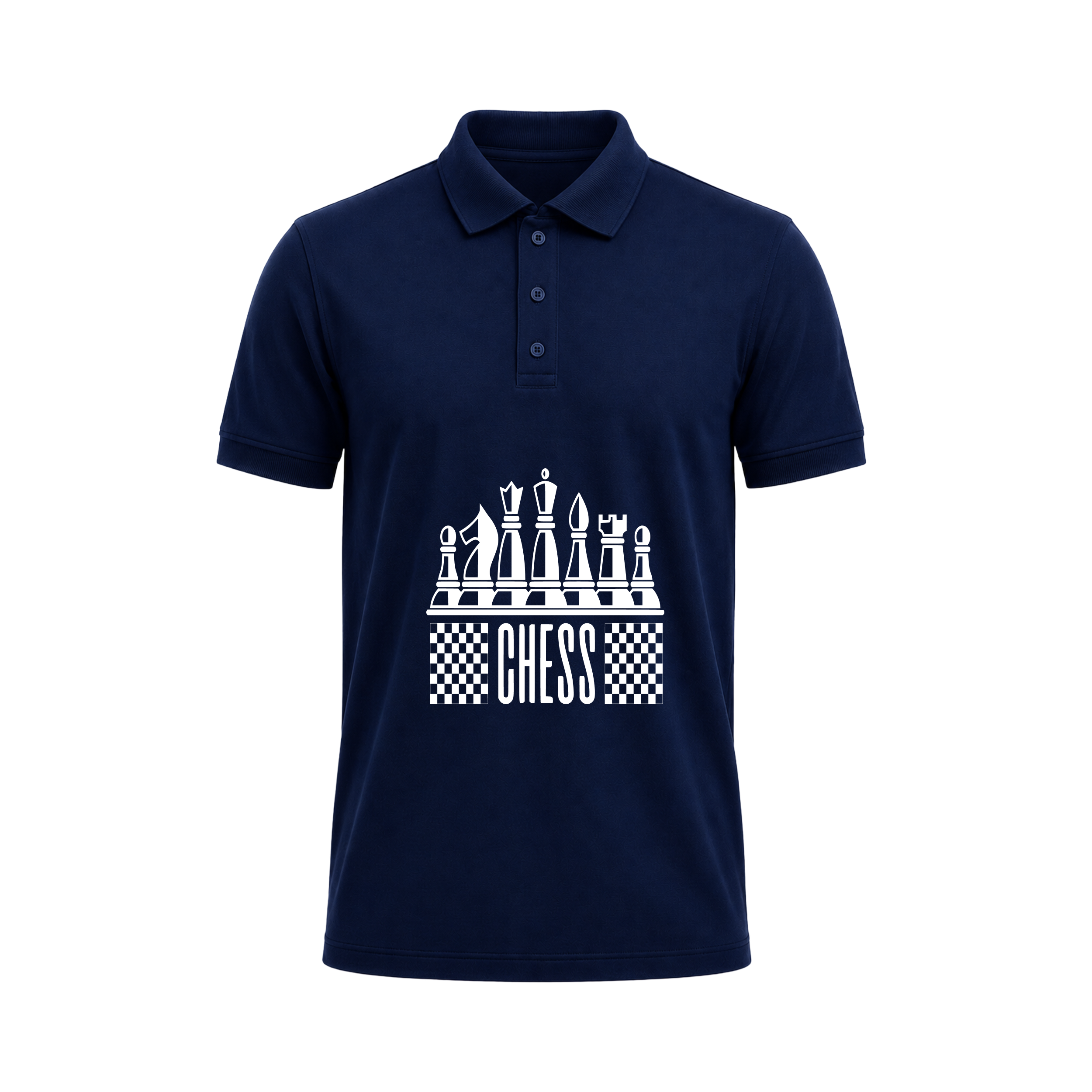SIIEGE Classic Chess Polo Cotton  T-Shirt For Men