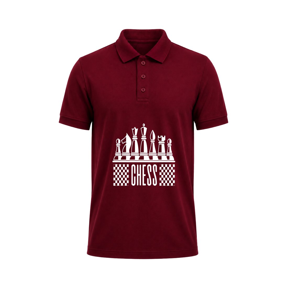 SIIEGE Classic Chess Polo Cotton  T-Shirt For Men