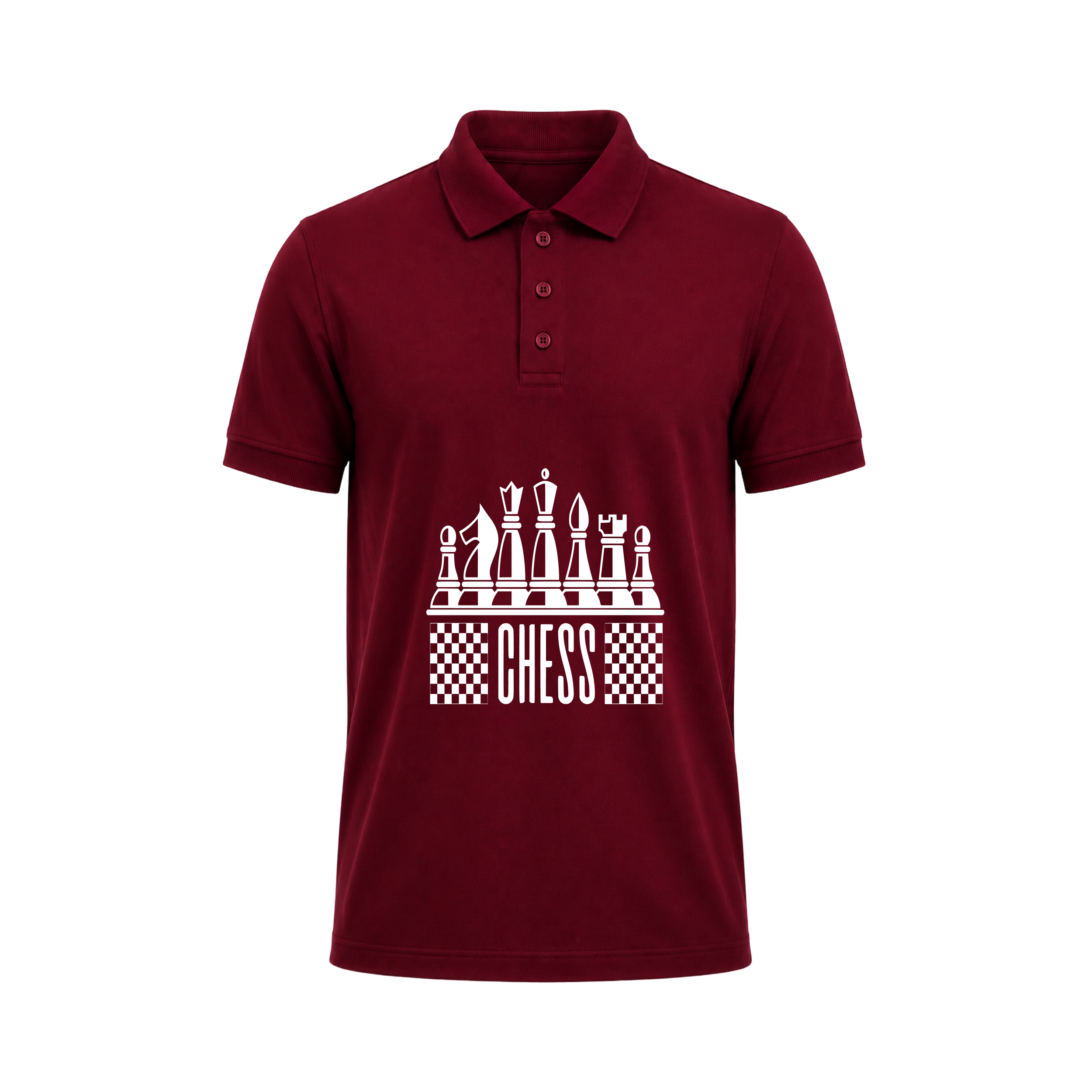 SIIEGE Classic Chess Polo Cotton  T-Shirt For Men